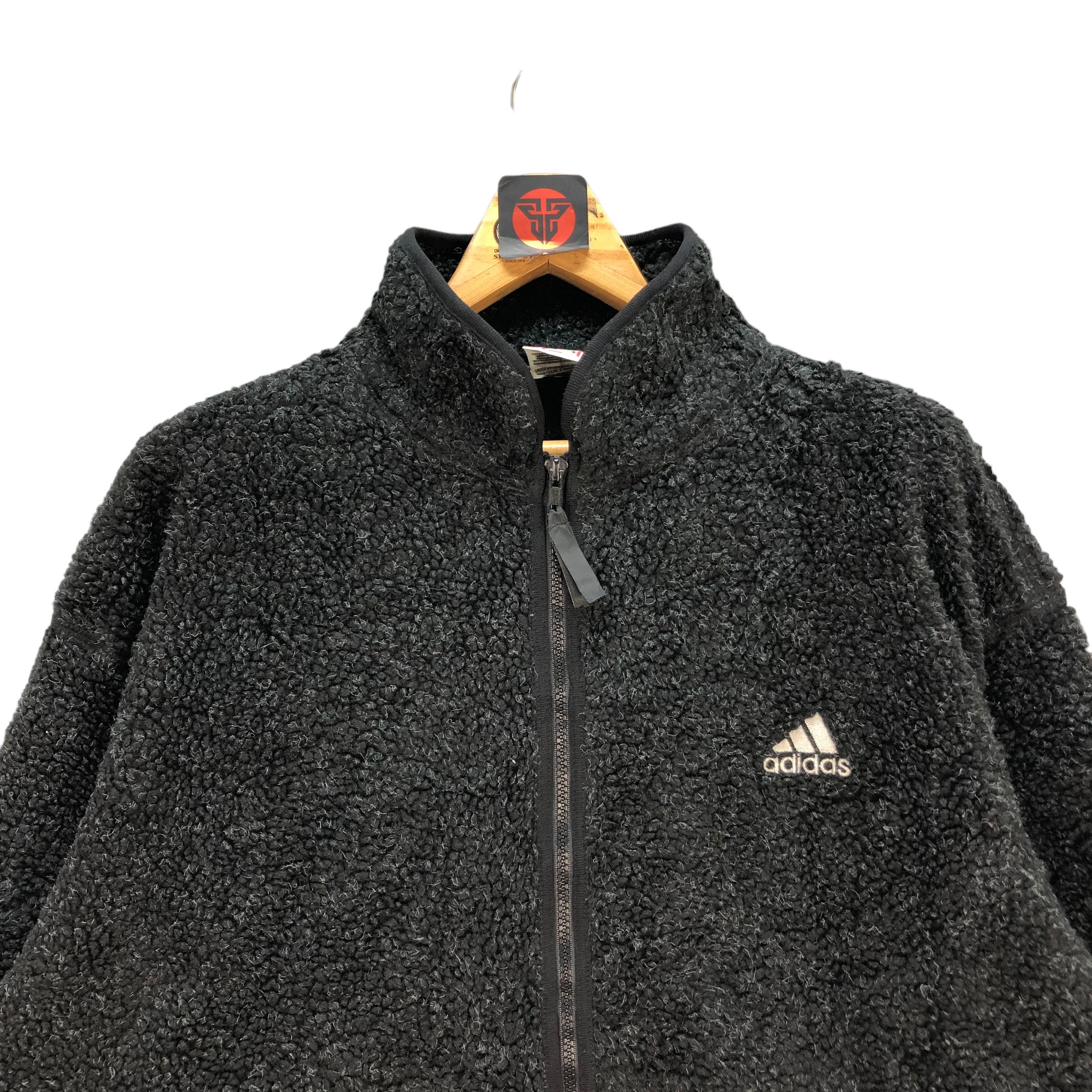 Adidas 90's ADIDAS DEEP PILE FLEECE JACKET #7056-107 Size US L / EU 52-54 / 3 - 2 Thumbnail