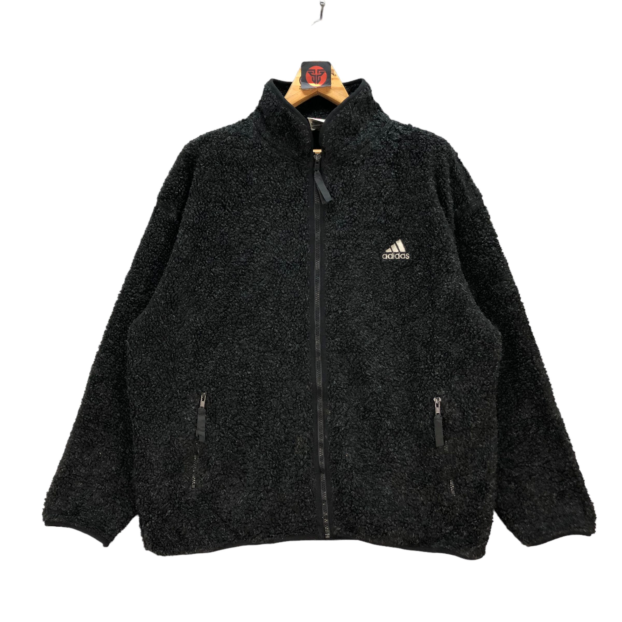 Adidas 90's ADIDAS DEEP PILE FLEECE JACKET #7056-107 Size US L / EU 52-54 / 3 - 1 Thumbnail