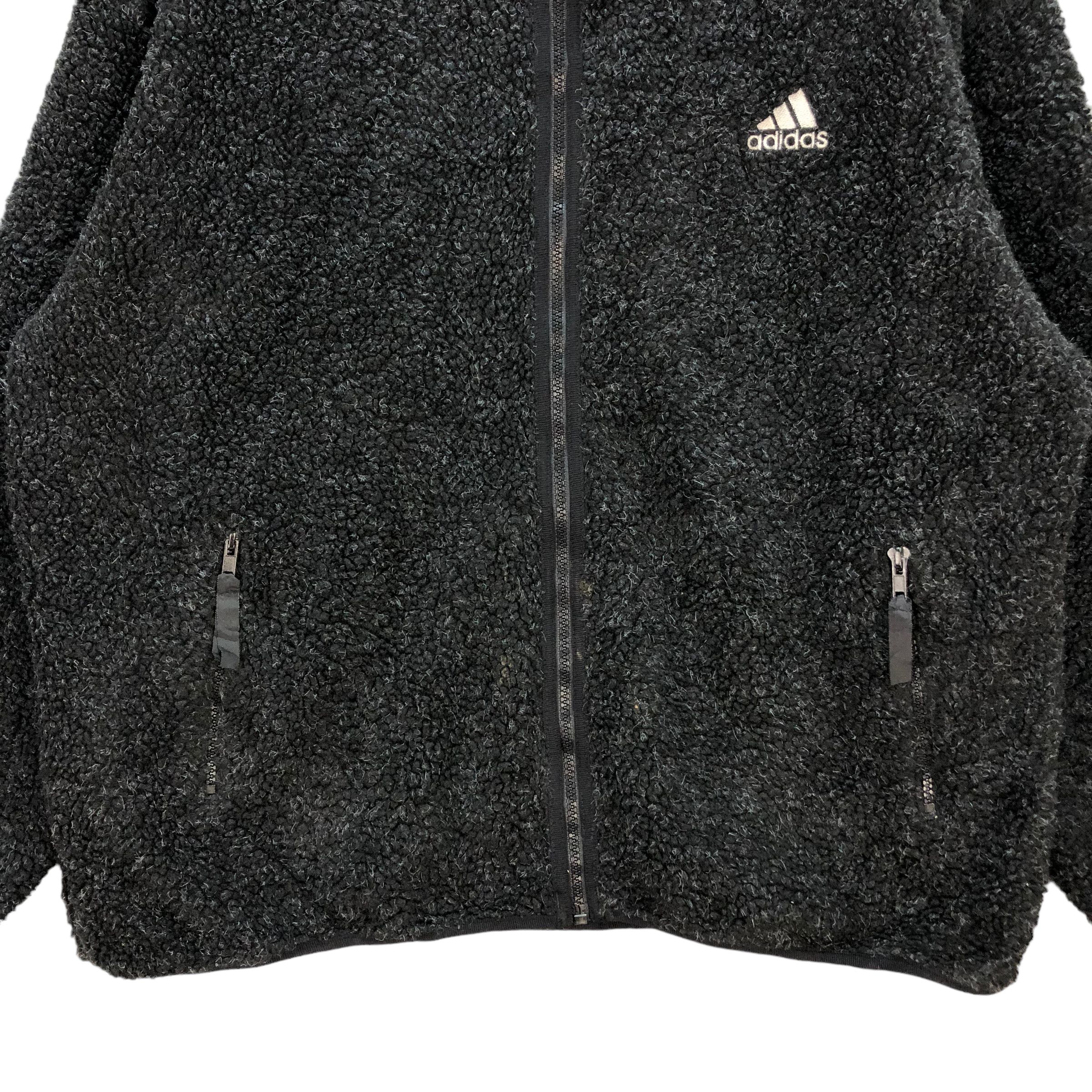 Adidas 90's ADIDAS DEEP PILE FLEECE JACKET #7056-107 Size US L / EU 52-54 / 3 - 4 Thumbnail