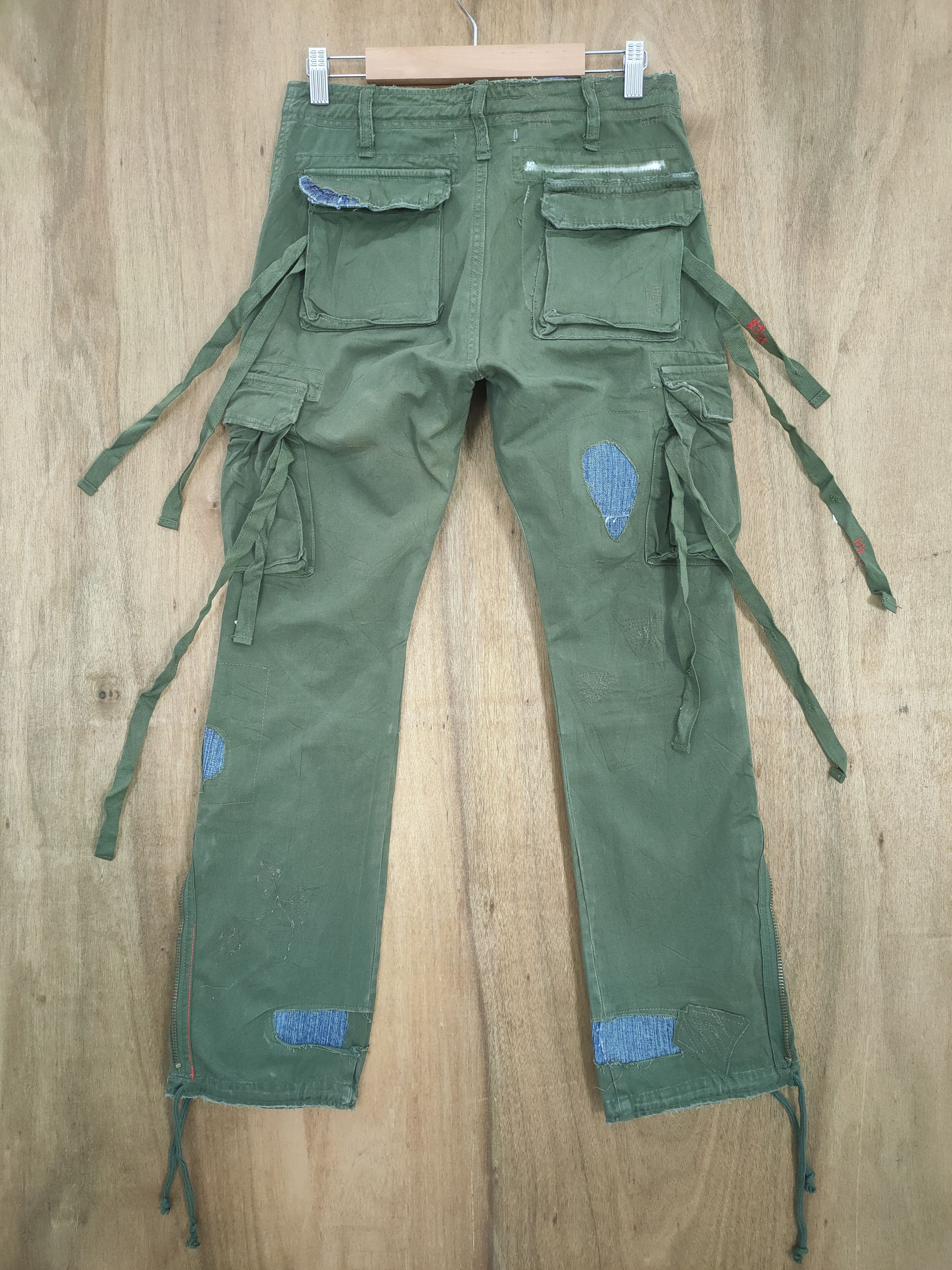 Japanese Brand JAPANESE BRAND PATCHWORK BONDAGE CARGO PANTS Size US 29 - 4 Thumbnail