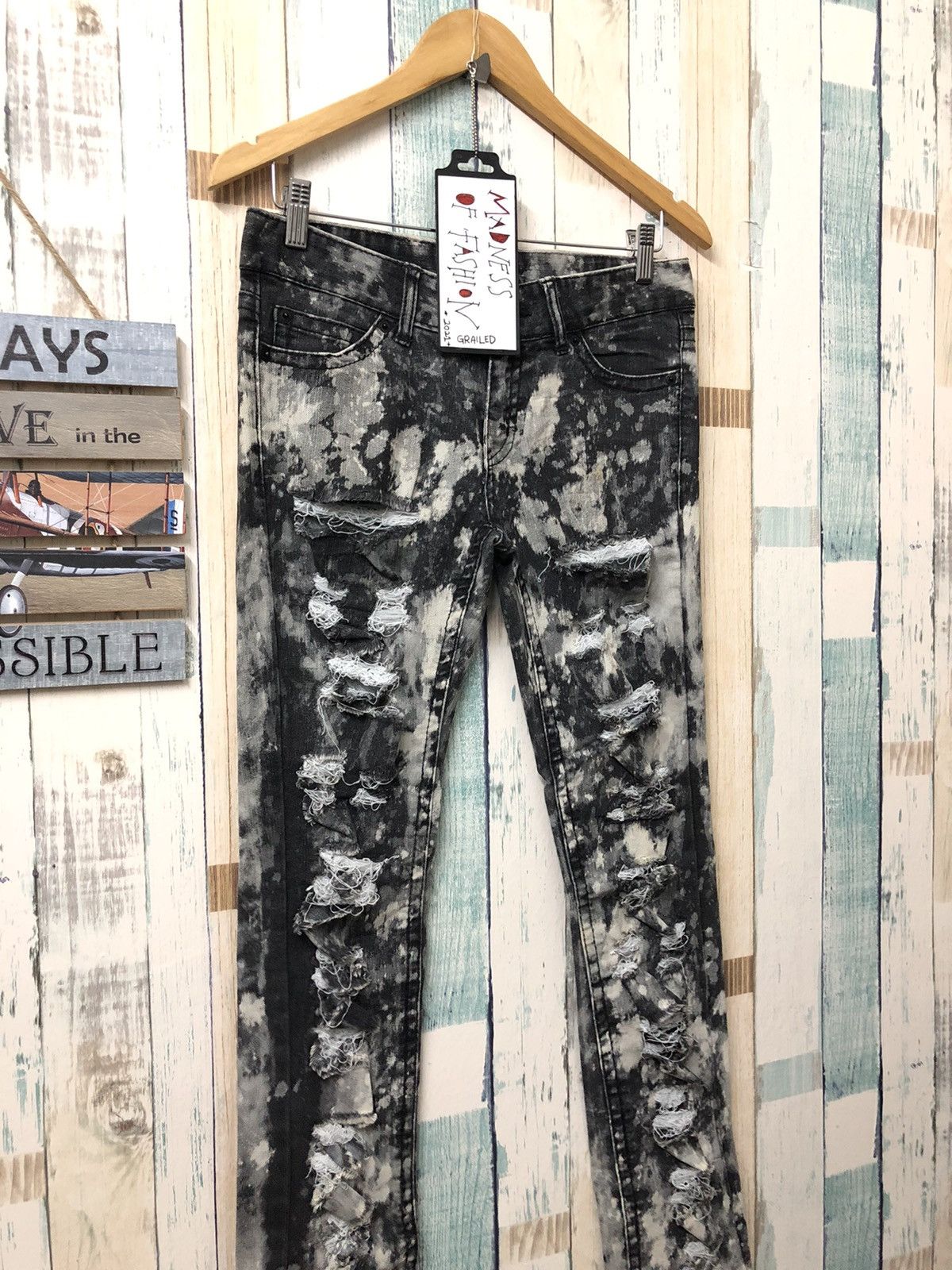 20471120 × Japanese Brand Works Japan Distressed bleach Size US 30 / EU 46 - 2 Thumbnail
