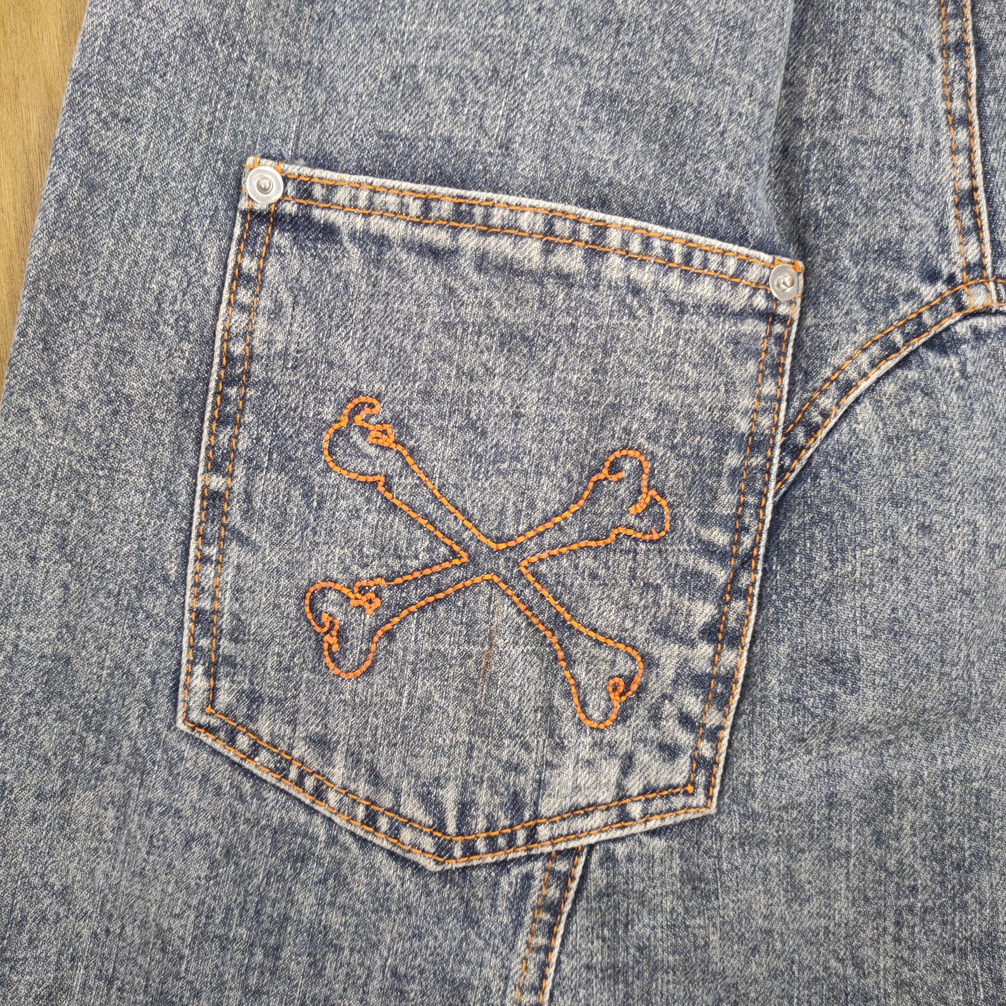 Jean LOVERS ROCK BONDAGE HIP HOP DISTRESSED JEANS Size US 30 / EU 46 - 13 Thumbnail