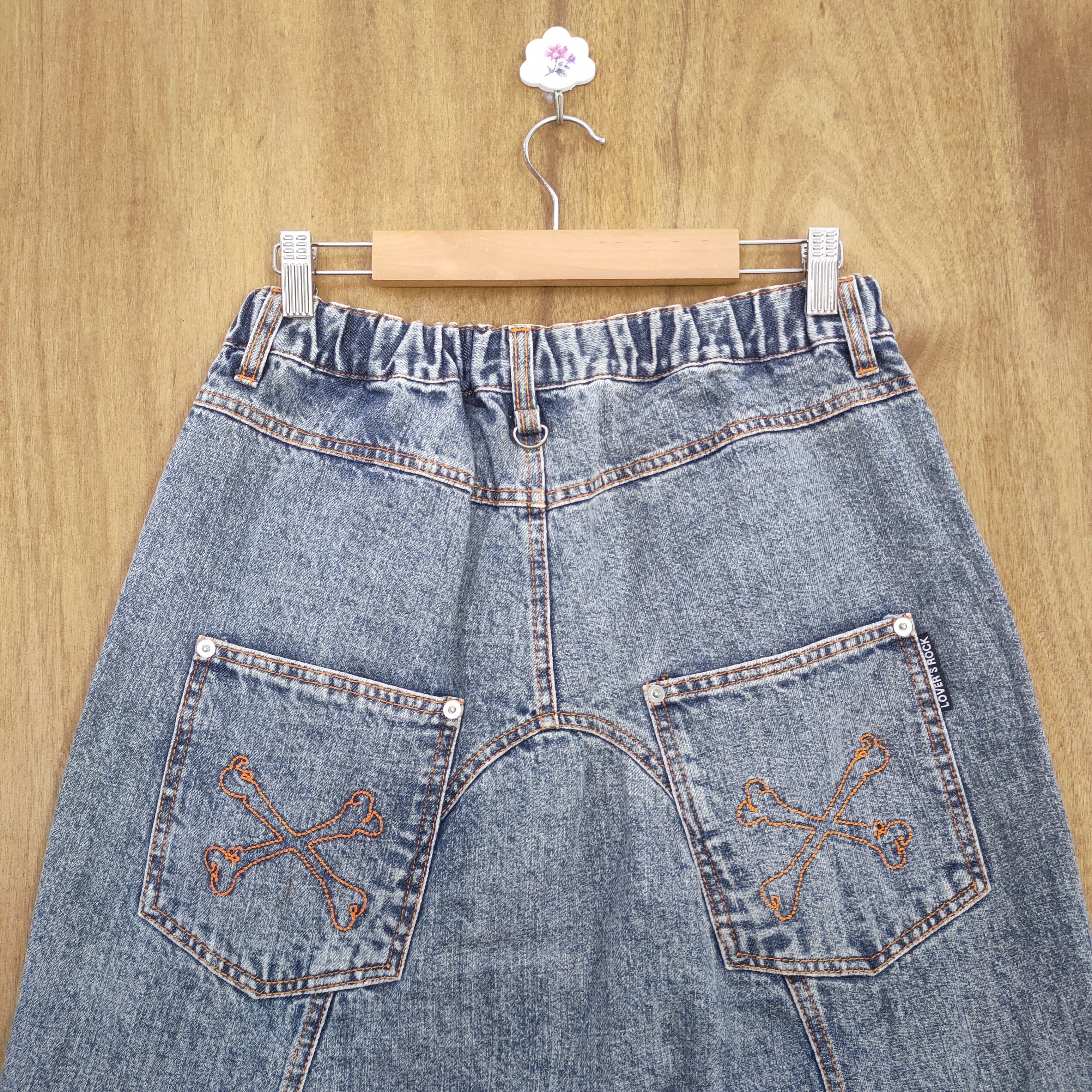 Jean LOVERS ROCK BONDAGE HIP HOP DISTRESSED JEANS Size US 30 / EU 46 - 10 Thumbnail