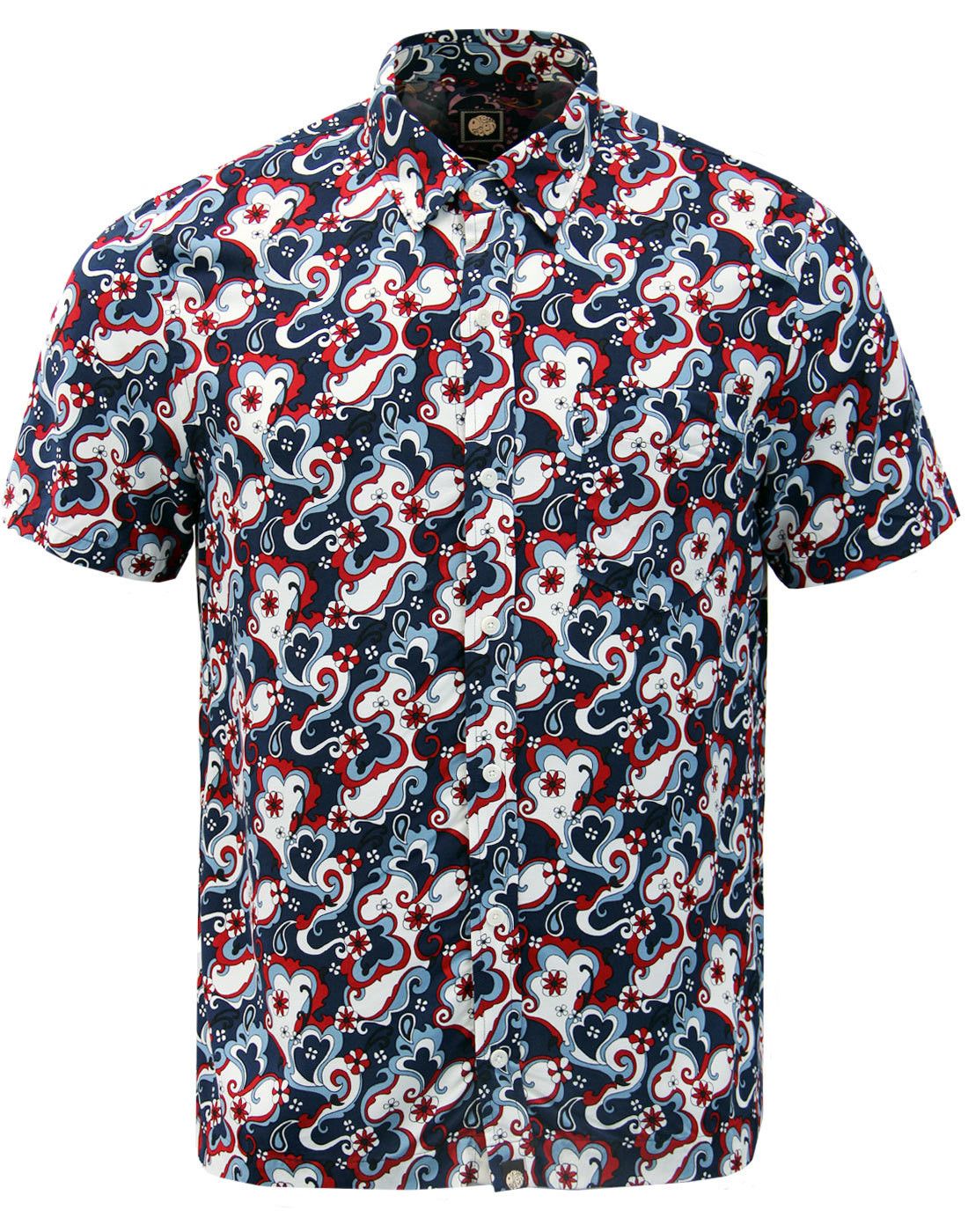 Designer × Pretty Green Pretty Green Mod Floral Paisley Shirt Size M Slim Fit Size US M / EU 48-50 / 2 - 1 Thumbnail