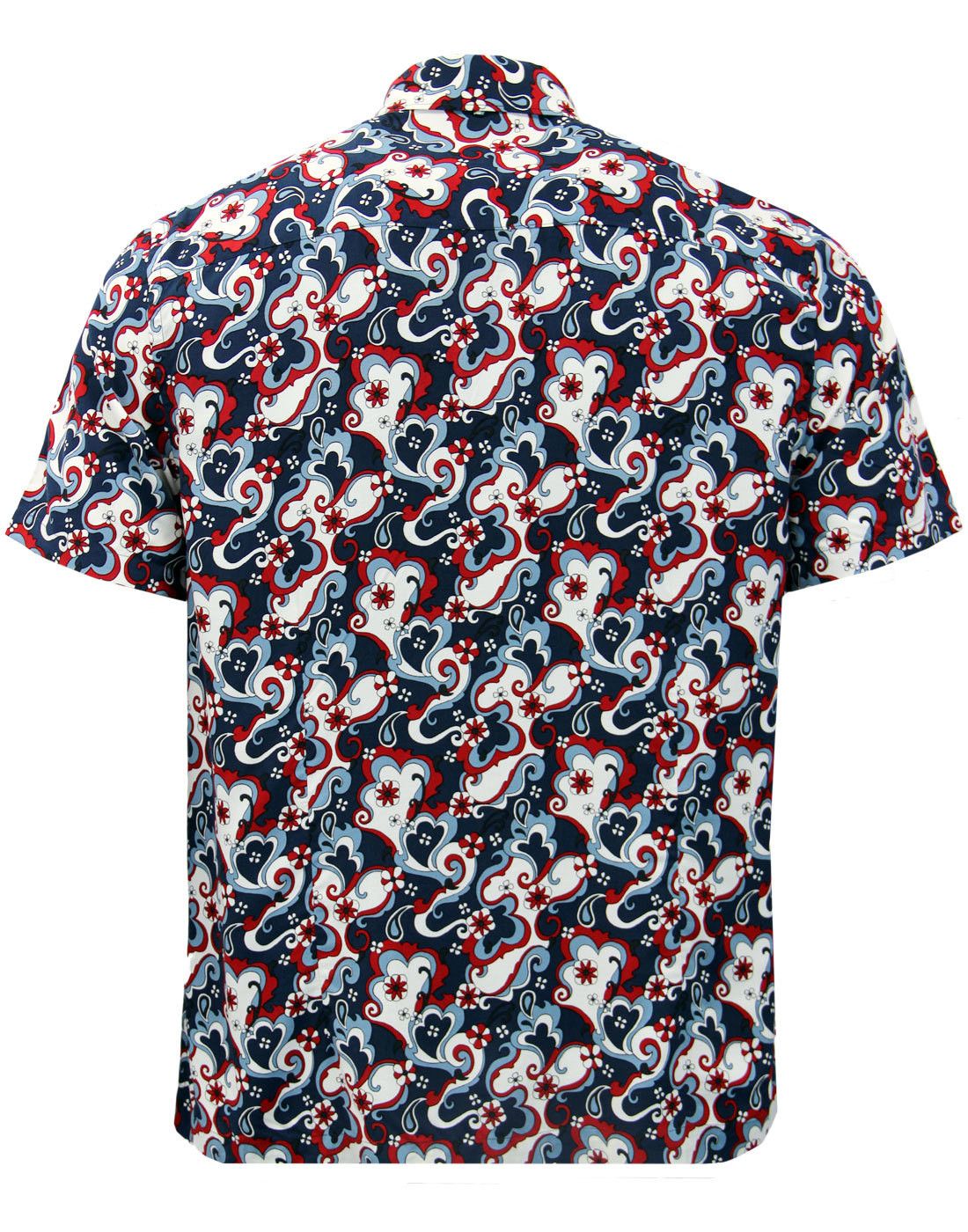 Designer × Pretty Green Pretty Green Mod Floral Paisley Shirt Size M Slim Fit Size US M / EU 48-50 / 2 - 10 Thumbnail