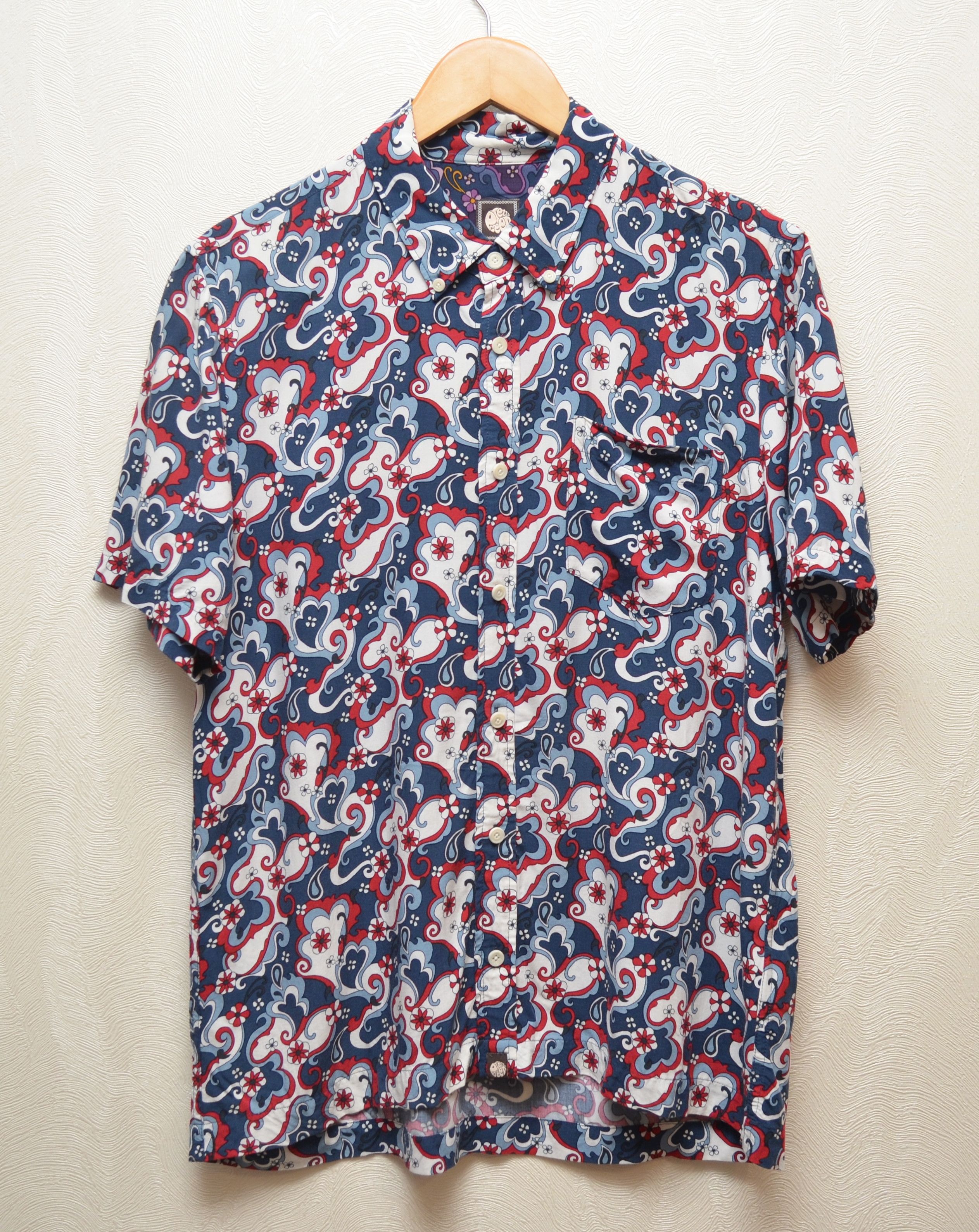 Designer × Pretty Green Pretty Green Mod Floral Paisley Shirt Size M Slim Fit Size US M / EU 48-50 / 2 - 2 Thumbnail