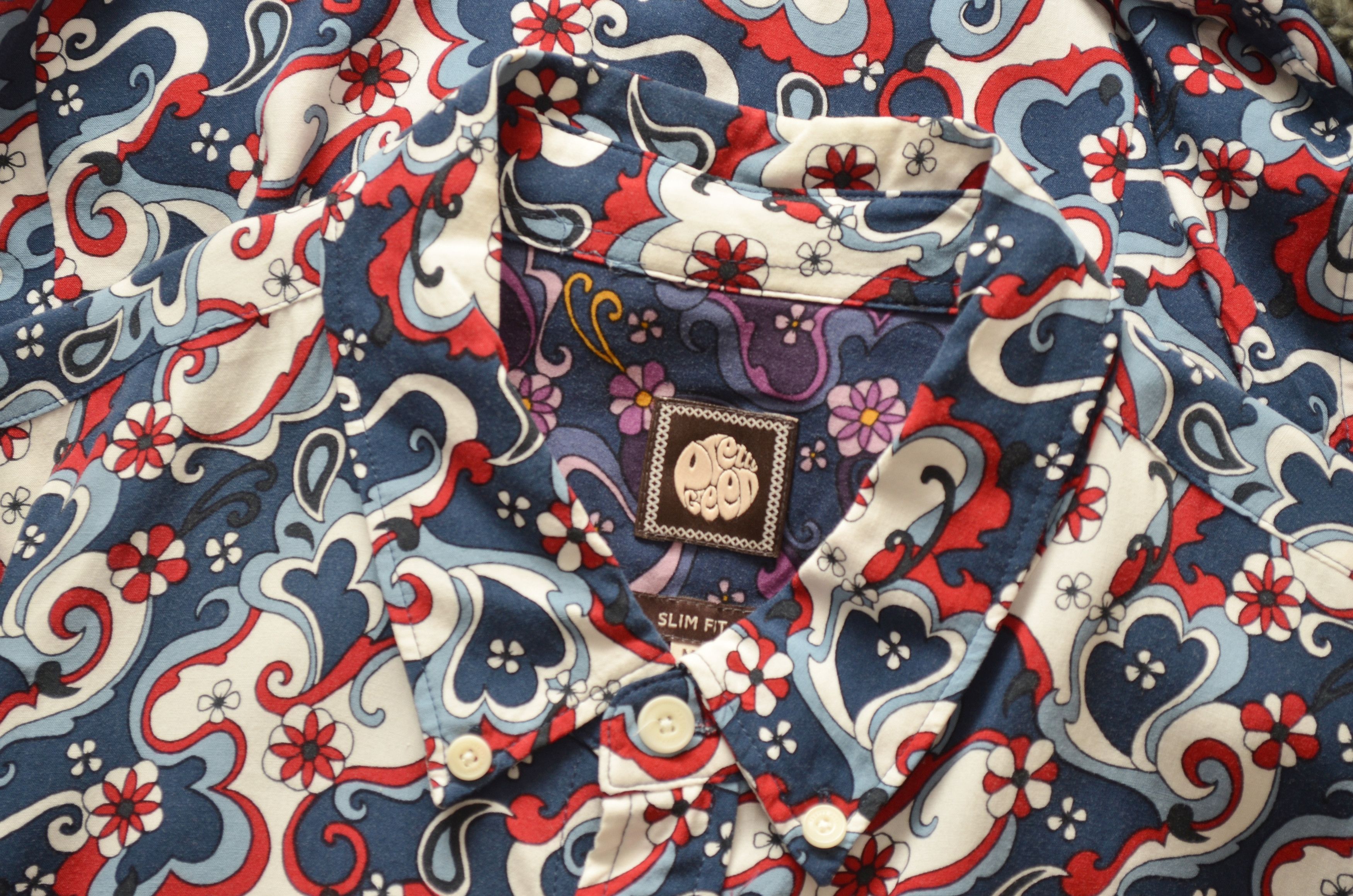Designer × Pretty Green Pretty Green Mod Floral Paisley Shirt Size M Slim Fit Size US M / EU 48-50 / 2 - 8 Thumbnail