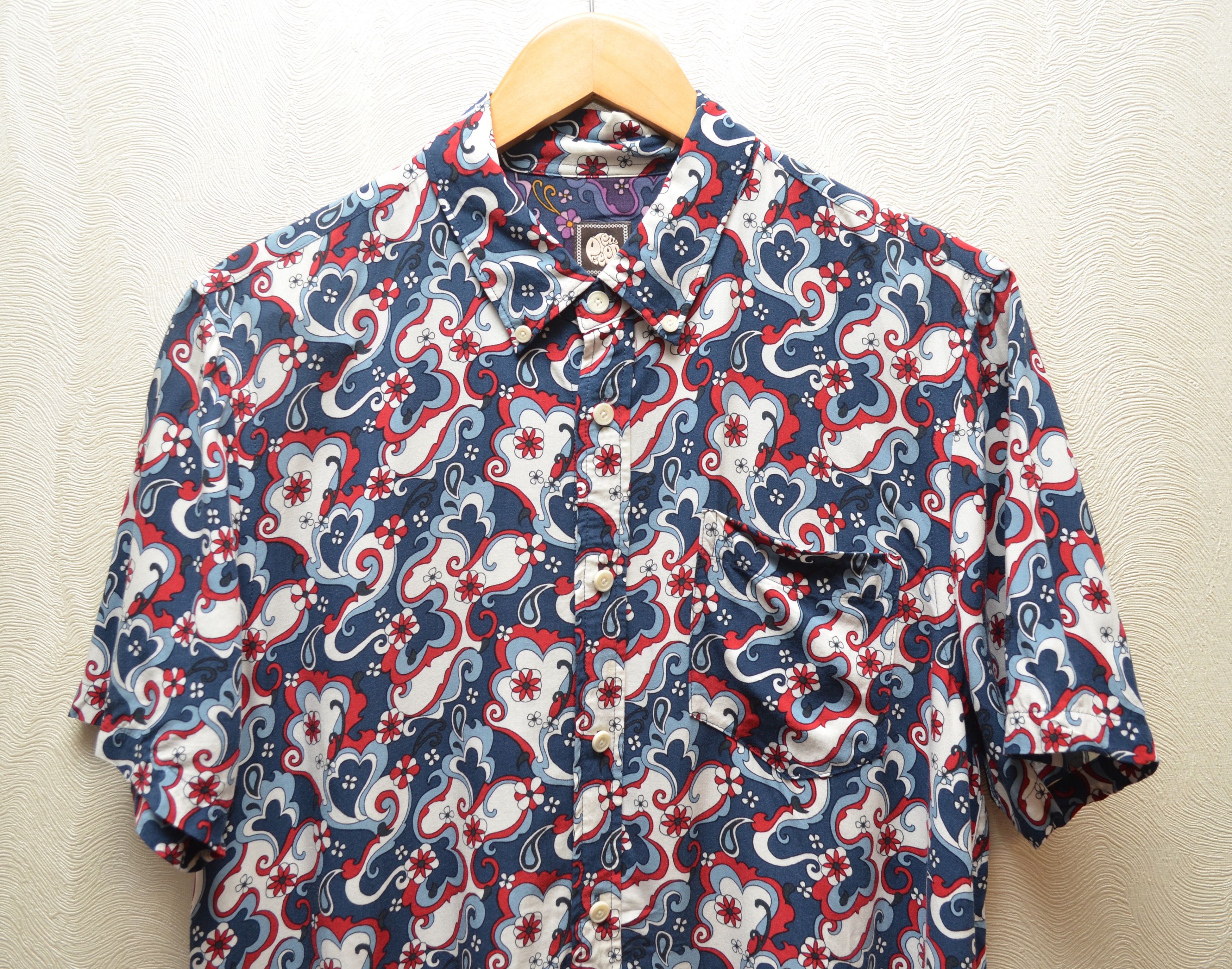 Designer × Pretty Green Pretty Green Mod Floral Paisley Shirt Size M Slim Fit Size US M / EU 48-50 / 2 - 3 Thumbnail