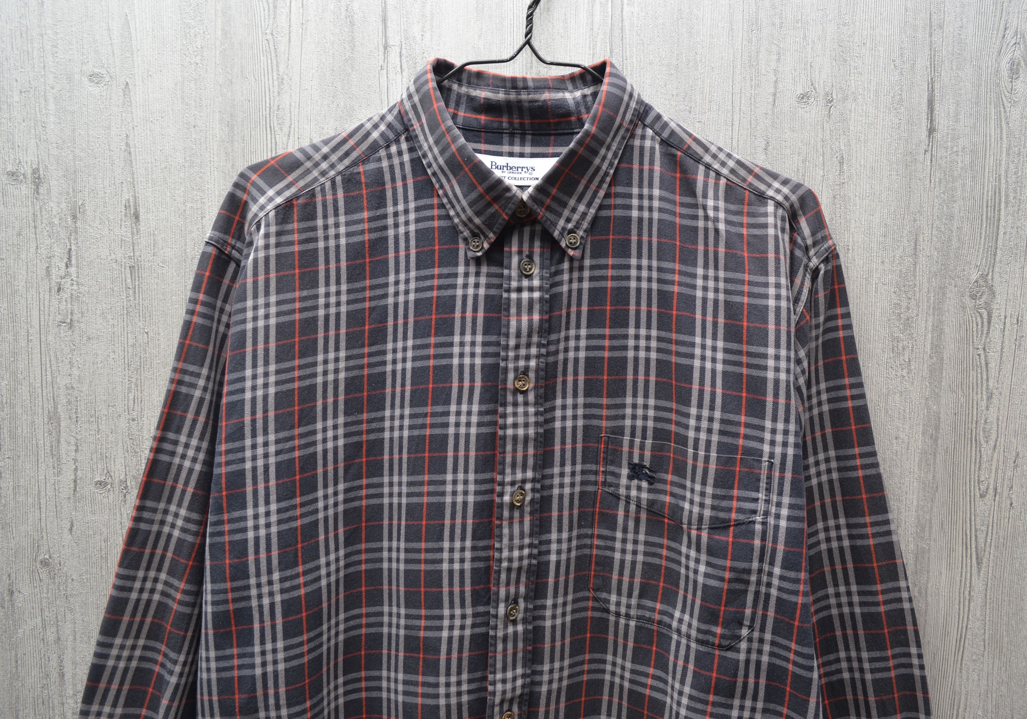 Burberry × Vintage Vintage 90s Burberrys Check Plaid L/S Shirt Sz XL RARE Size US XL / EU 56 / 4 - 2 Thumbnail