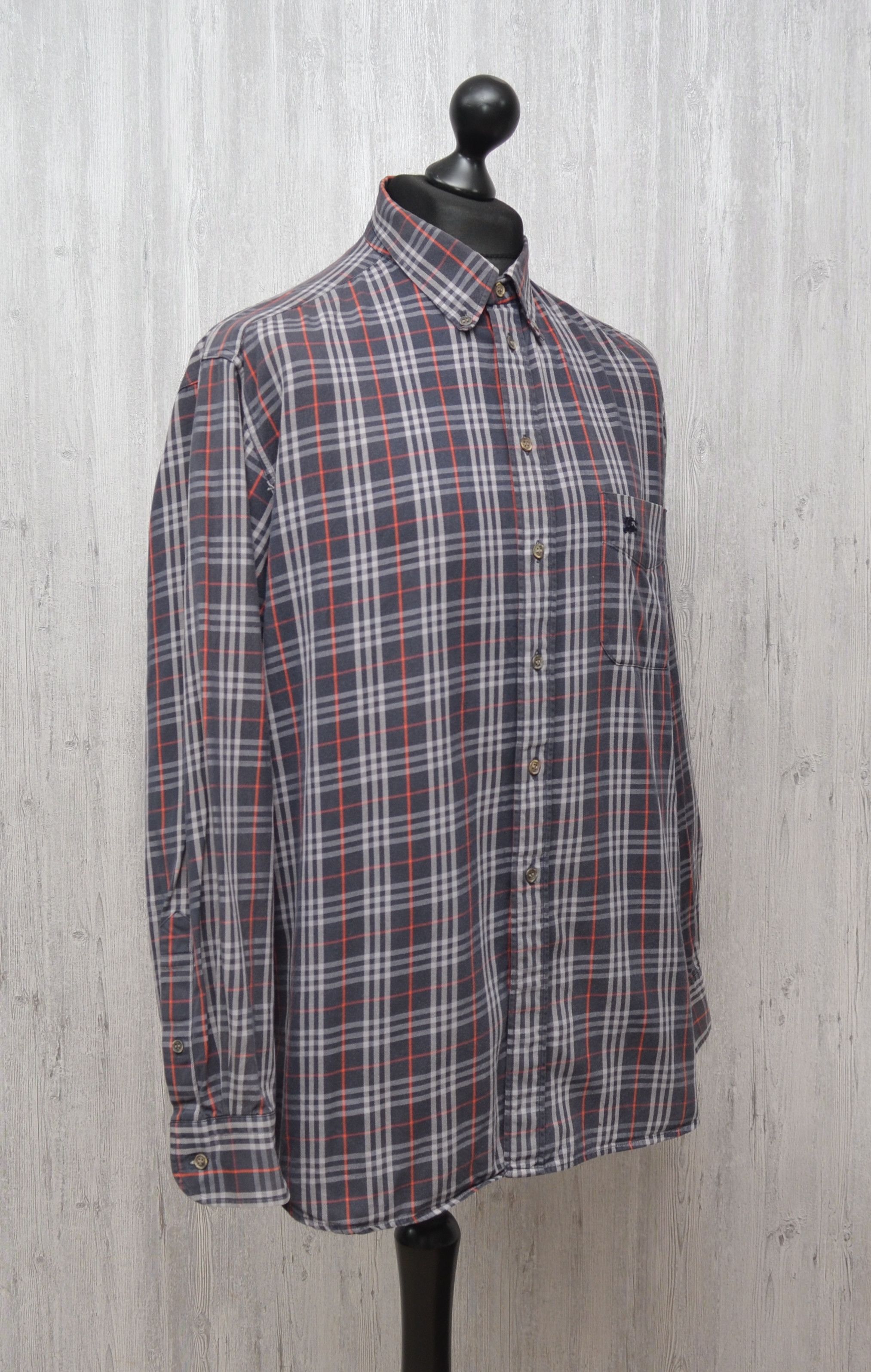 Burberry × Vintage Vintage 90s Burberrys Check Plaid L/S Shirt Sz XL RARE Size US XL / EU 56 / 4 - 9 Thumbnail