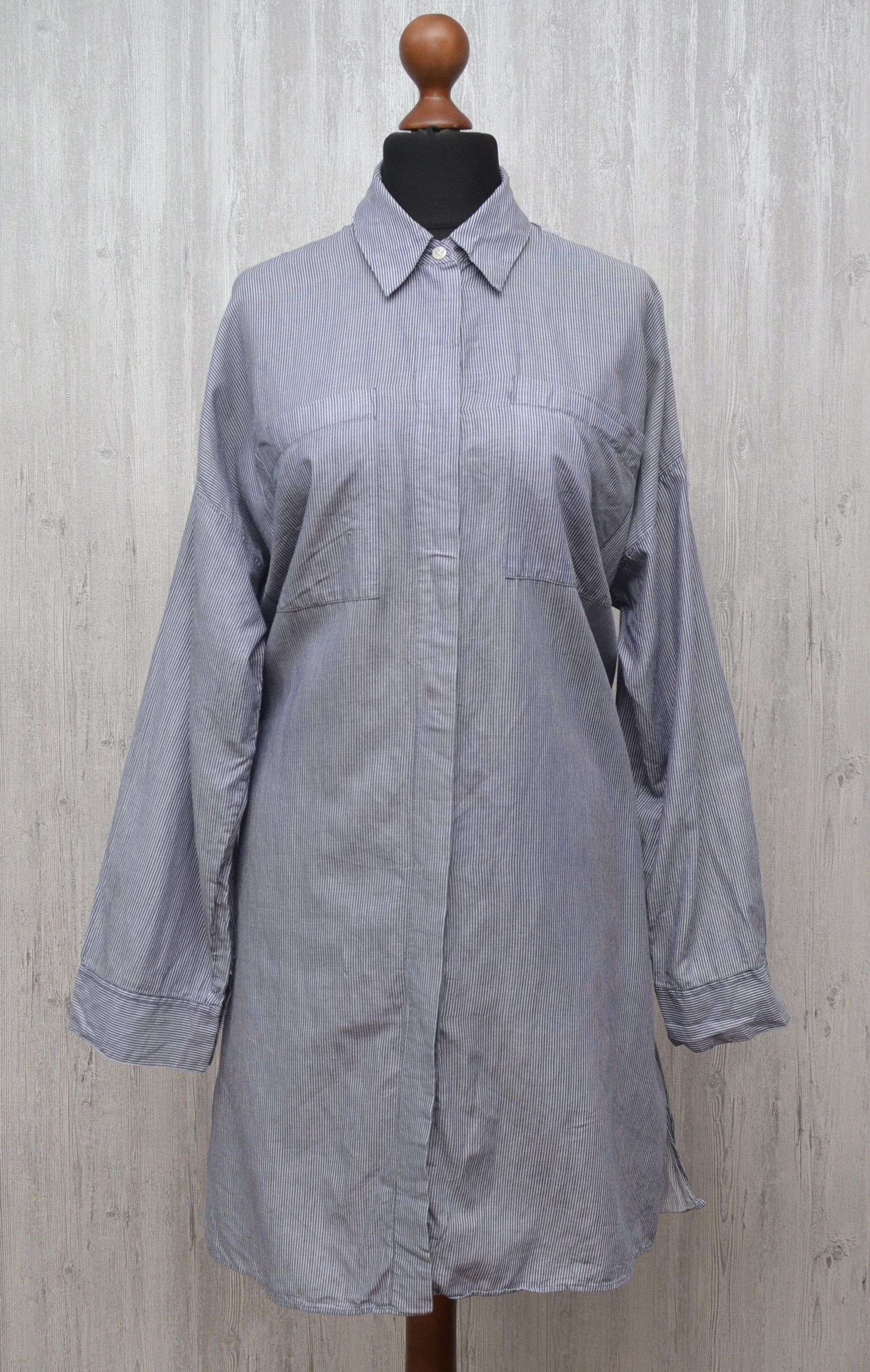 Acne Studios ACNE STUDIOS Jacqui Striped Cotton Shirt In White Pinst Size S / US 4 / IT 40 - 3 Thumbnail
