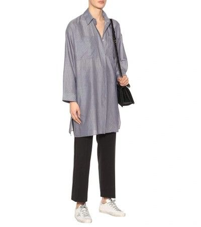 Acne Studios ACNE STUDIOS Jacqui Striped Cotton Shirt In White Pinst Size S / US 4 / IT 40 - 2 Thumbnail