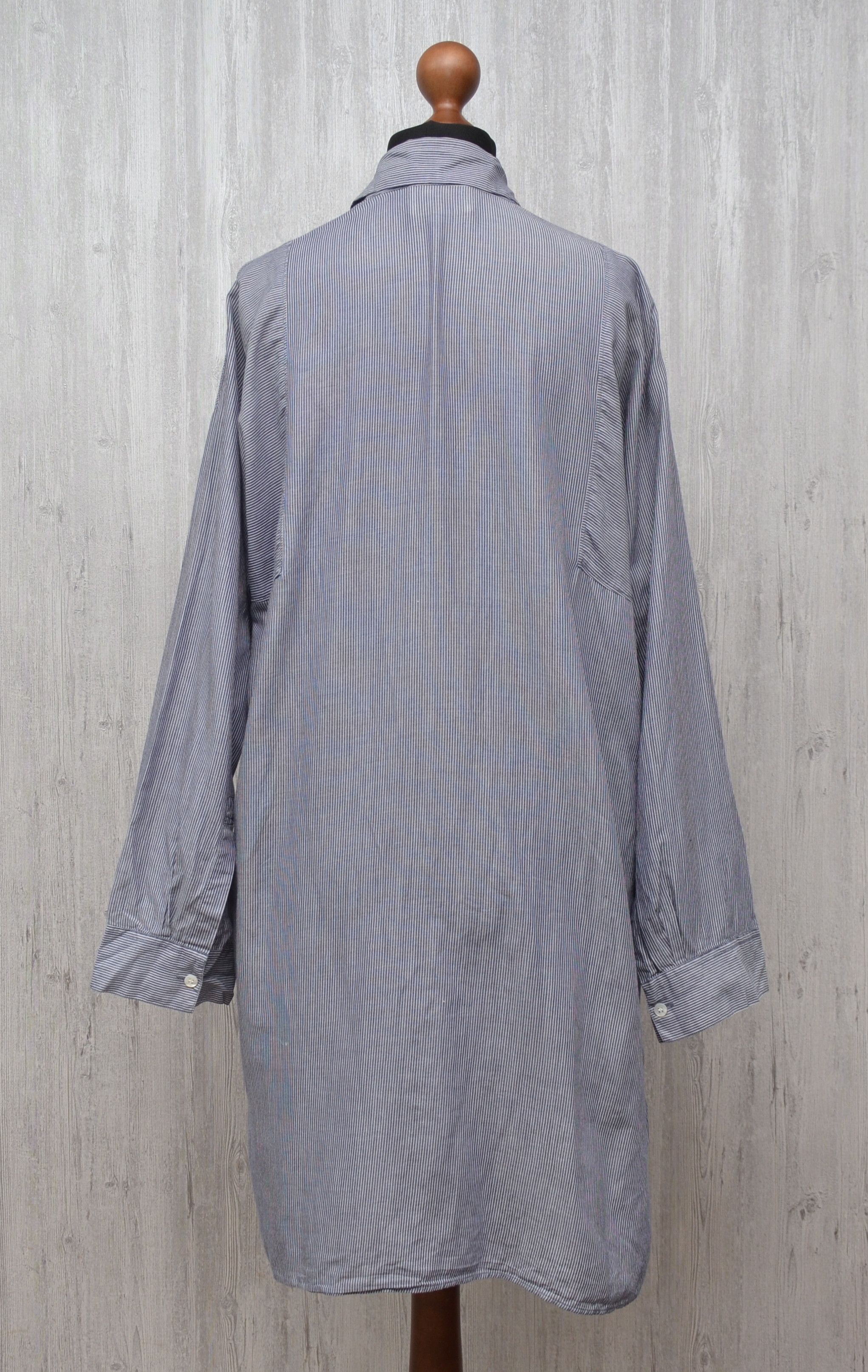 Acne Studios ACNE STUDIOS Jacqui Striped Cotton Shirt In White Pinst Size S / US 4 / IT 40 - 7 Thumbnail
