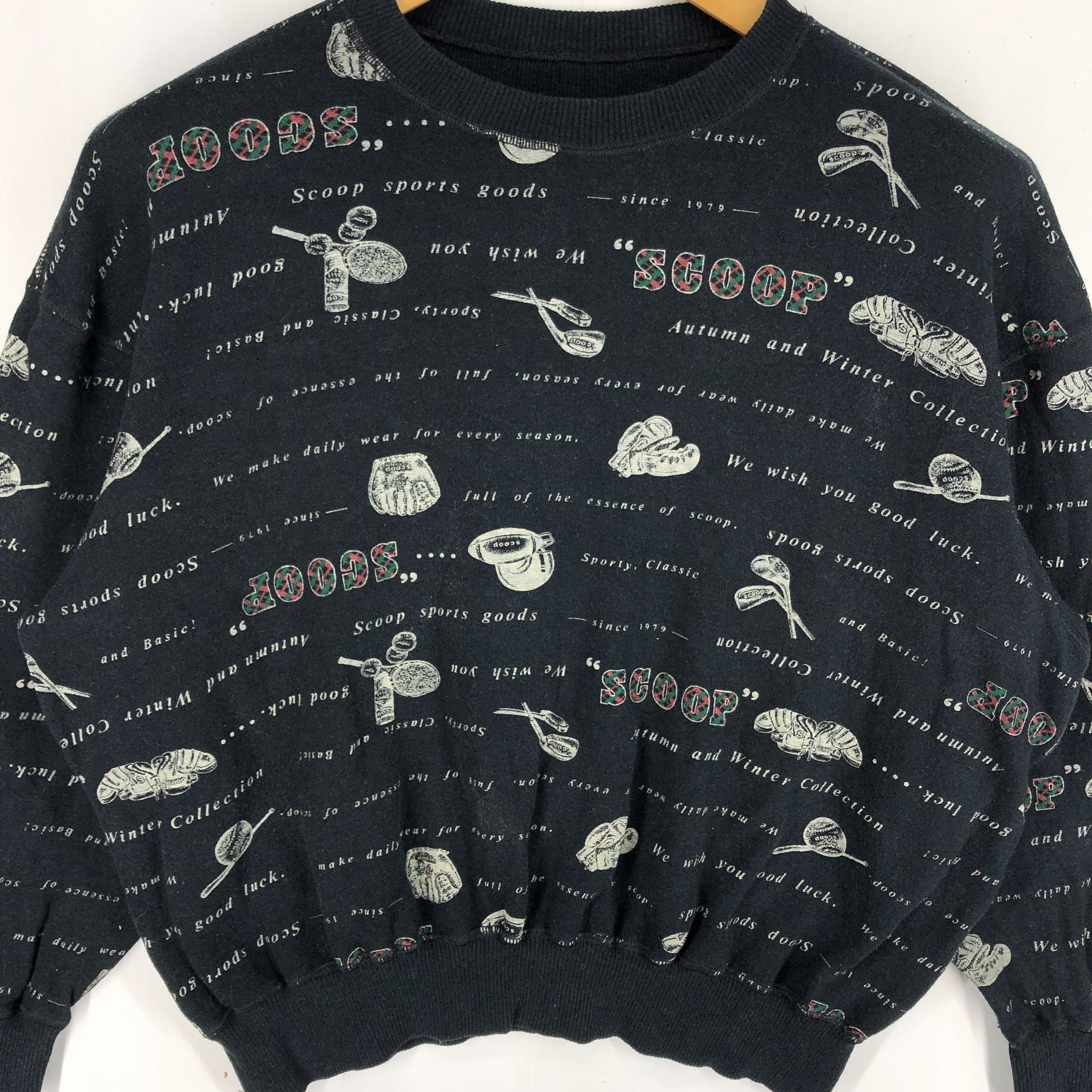 Japanese Brand SCOOP Women Crew Neck Sweatshirt #2198-76 Size S / US 4 / IT 40 - 2 Thumbnail