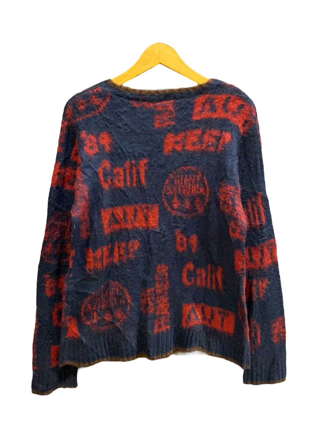 Hysteric Glamour × Japanese Brand Cubesugar Printed Grunge Knit Sweater Size US M / EU 48-50 / 2 - 2 Thumbnail
