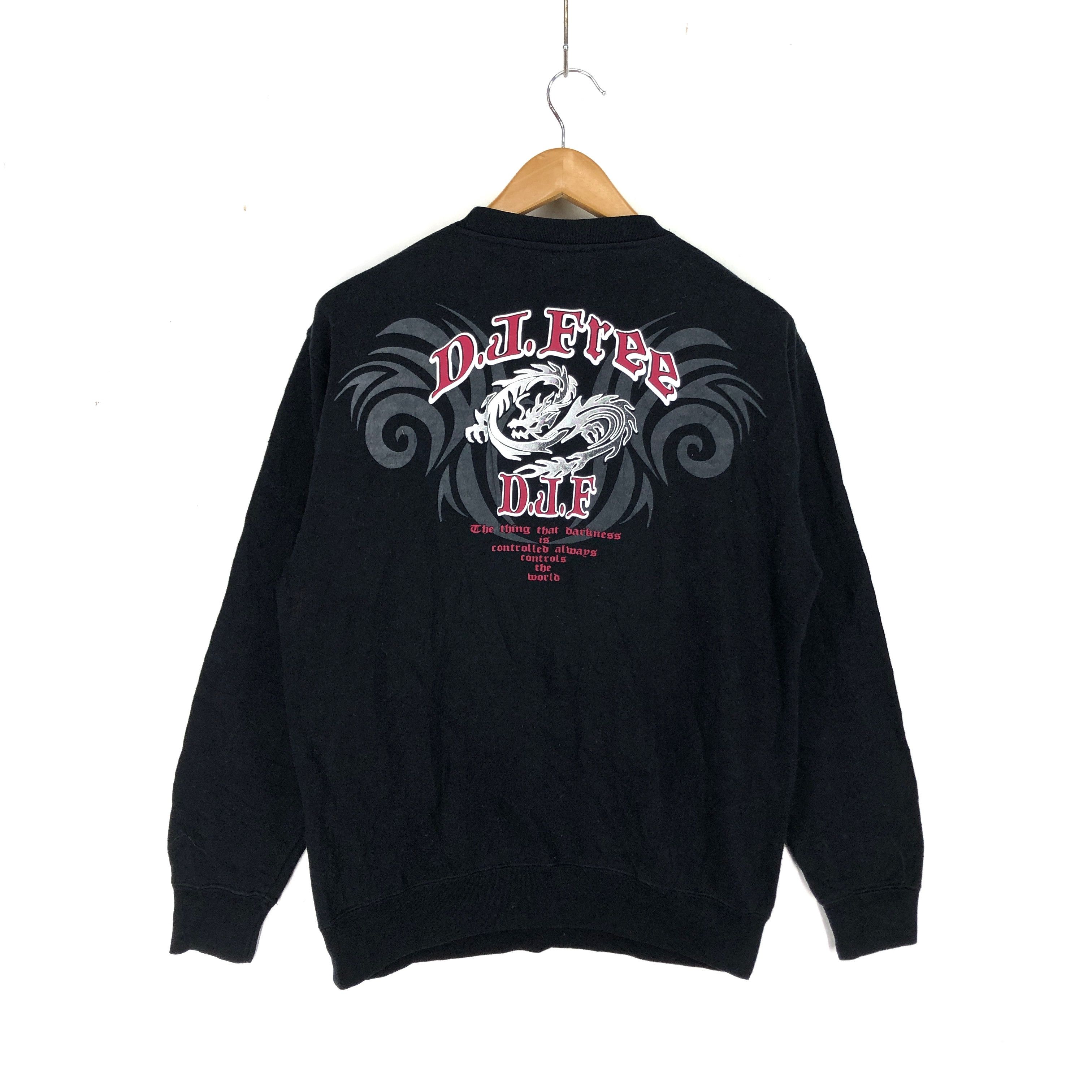 Japanese Brand DJ FREE Controlled The World Crew Neck Sweatshirt #2538-89 Size US L / EU 52-54 / 3 - 1 Thumbnail