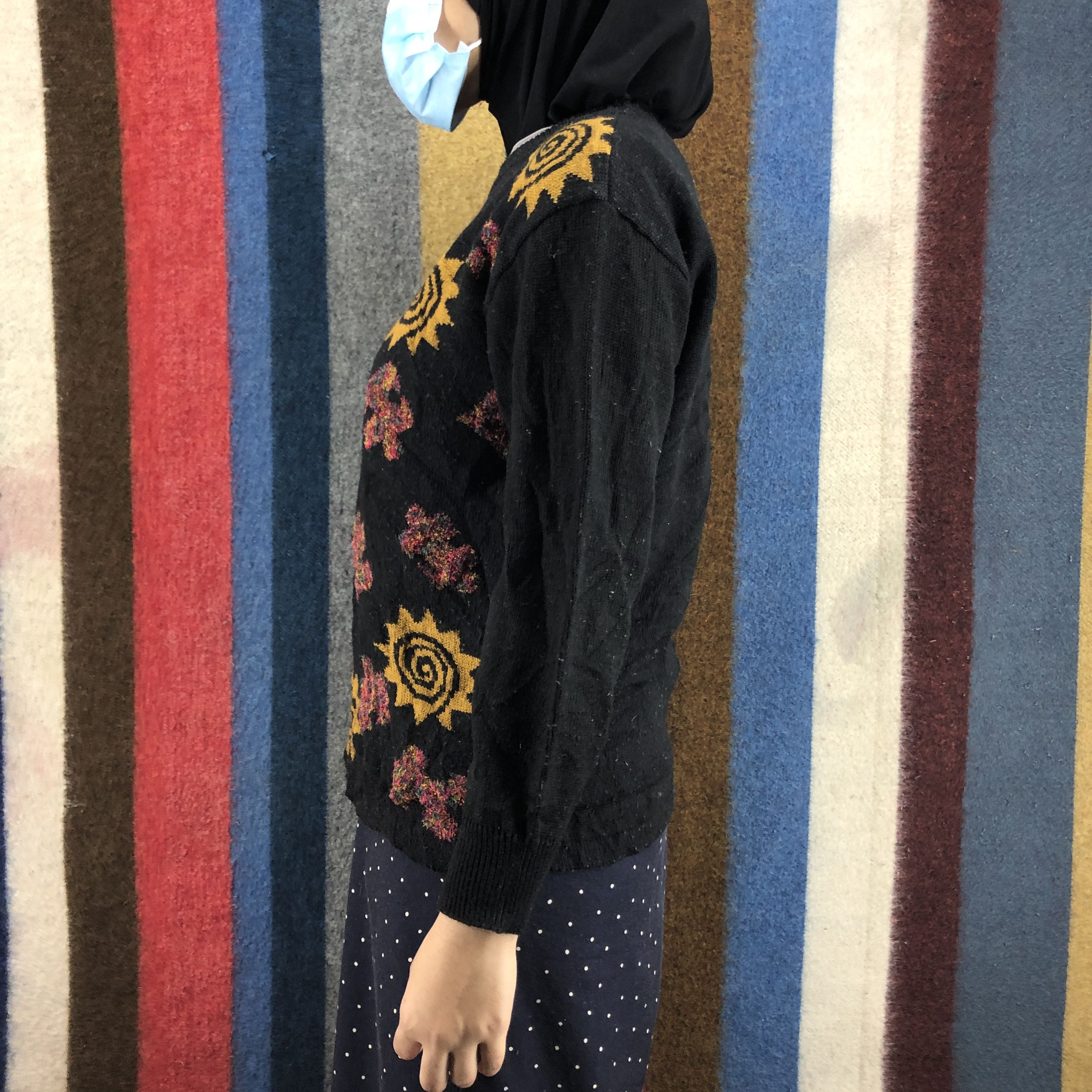 Japanese Brand PALLS PYRA by NACKS Women Knitwear Sunflower Print #0462/S Size S / US 4 / IT 40 - 4 Thumbnail