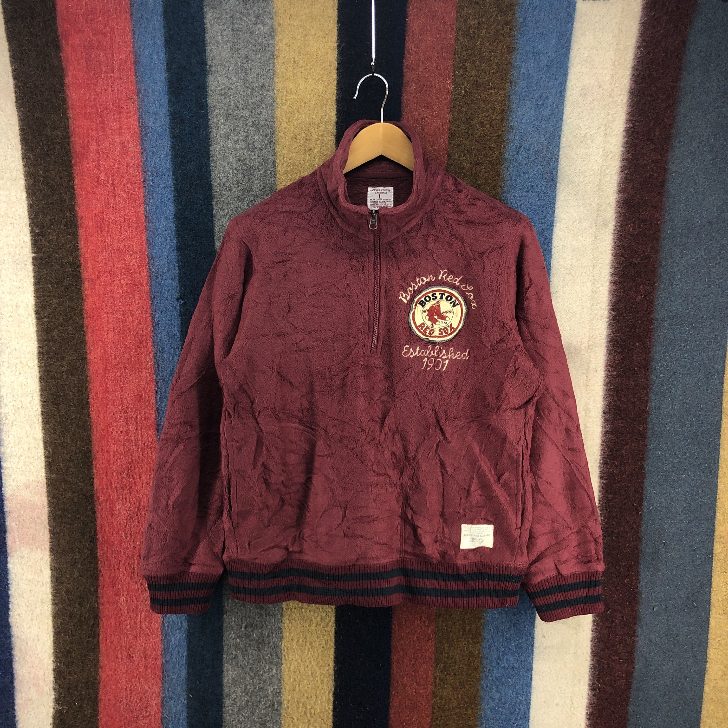 MLB BOSTON RED SOX 1901 Turtle Neck Fleece #098/E Size US M / EU 48-50 / 2 - 3 Thumbnail