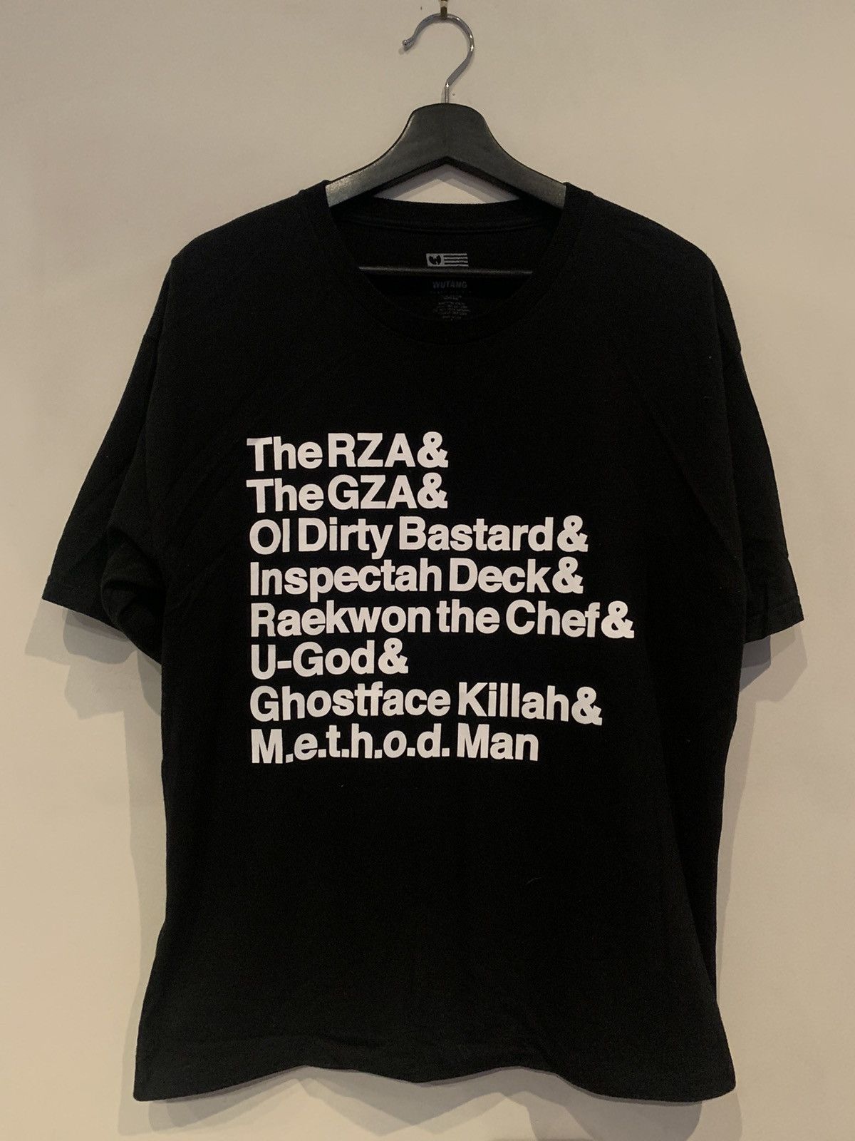 image of Wu Tang Clan Member List Tee Black, Men's (Size Large)