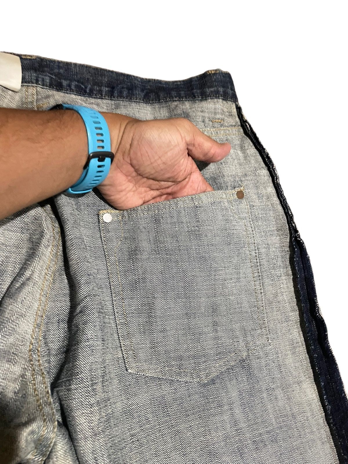 Japanese Brand × MasterPiece Masterpiece Denim Hectic Men Homme T Grands Distressed Jeans Size US 38 / EU 54 - 18 Thumbnail