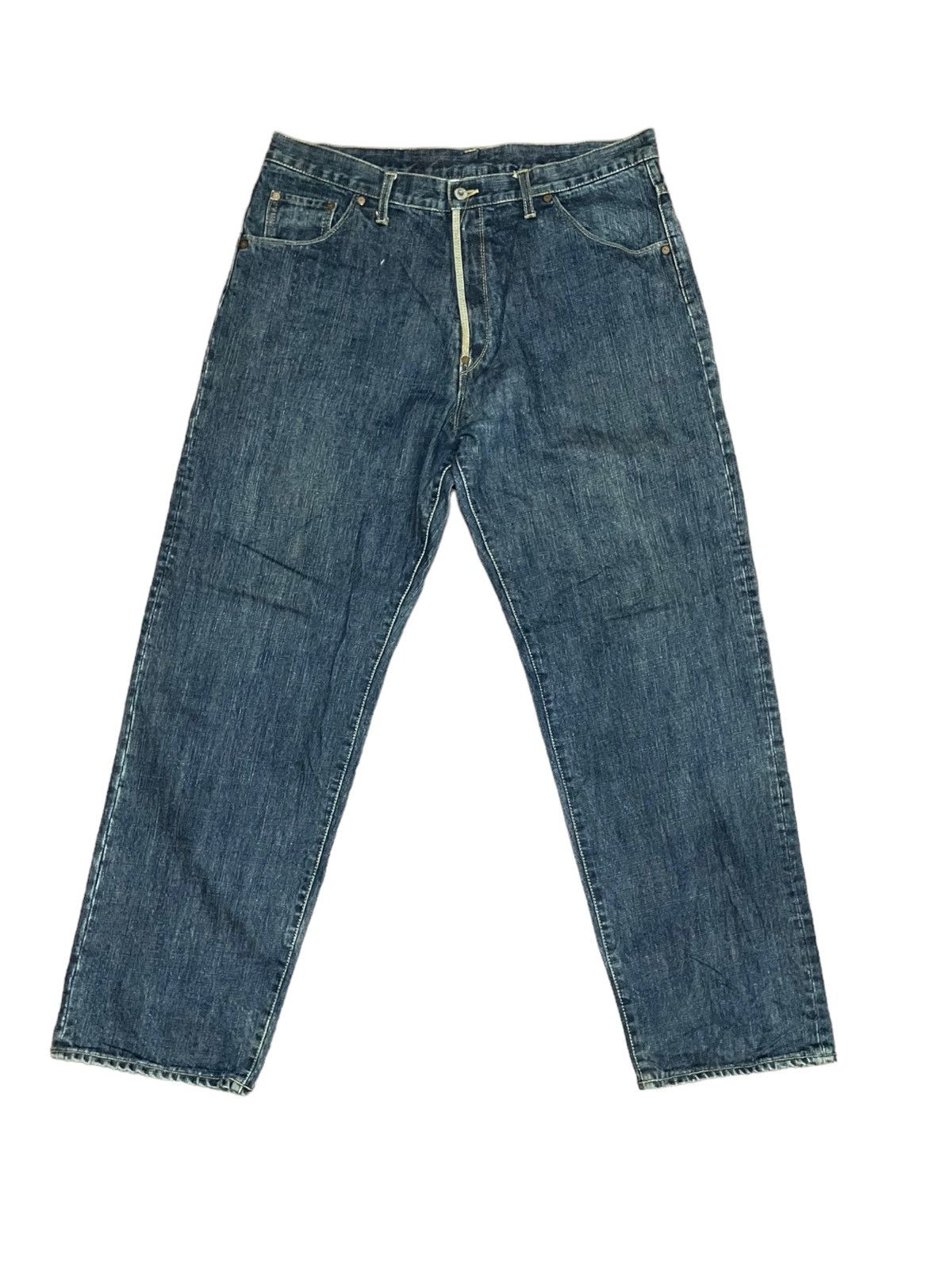 Japanese Brand × MasterPiece Masterpiece Denim Hectic Men Homme T Grands Distressed Jeans Size US 38 / EU 54 - 2 Thumbnail