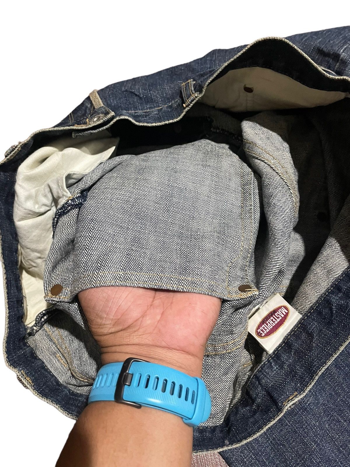Japanese Brand × MasterPiece Masterpiece Denim Hectic Men Homme T Grands Distressed Jeans Size US 38 / EU 54 - 10 Thumbnail