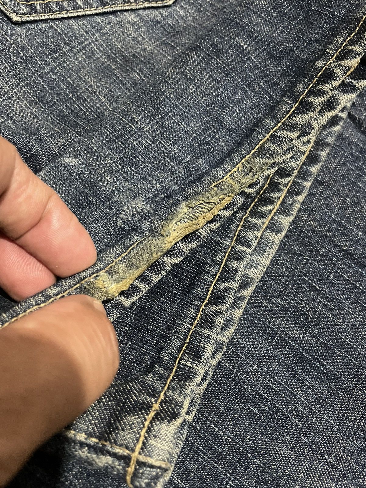 Japanese Brand × MasterPiece Masterpiece Denim Hectic Men Homme T Grands Distressed Jeans Size US 38 / EU 54 - 24 Thumbnail