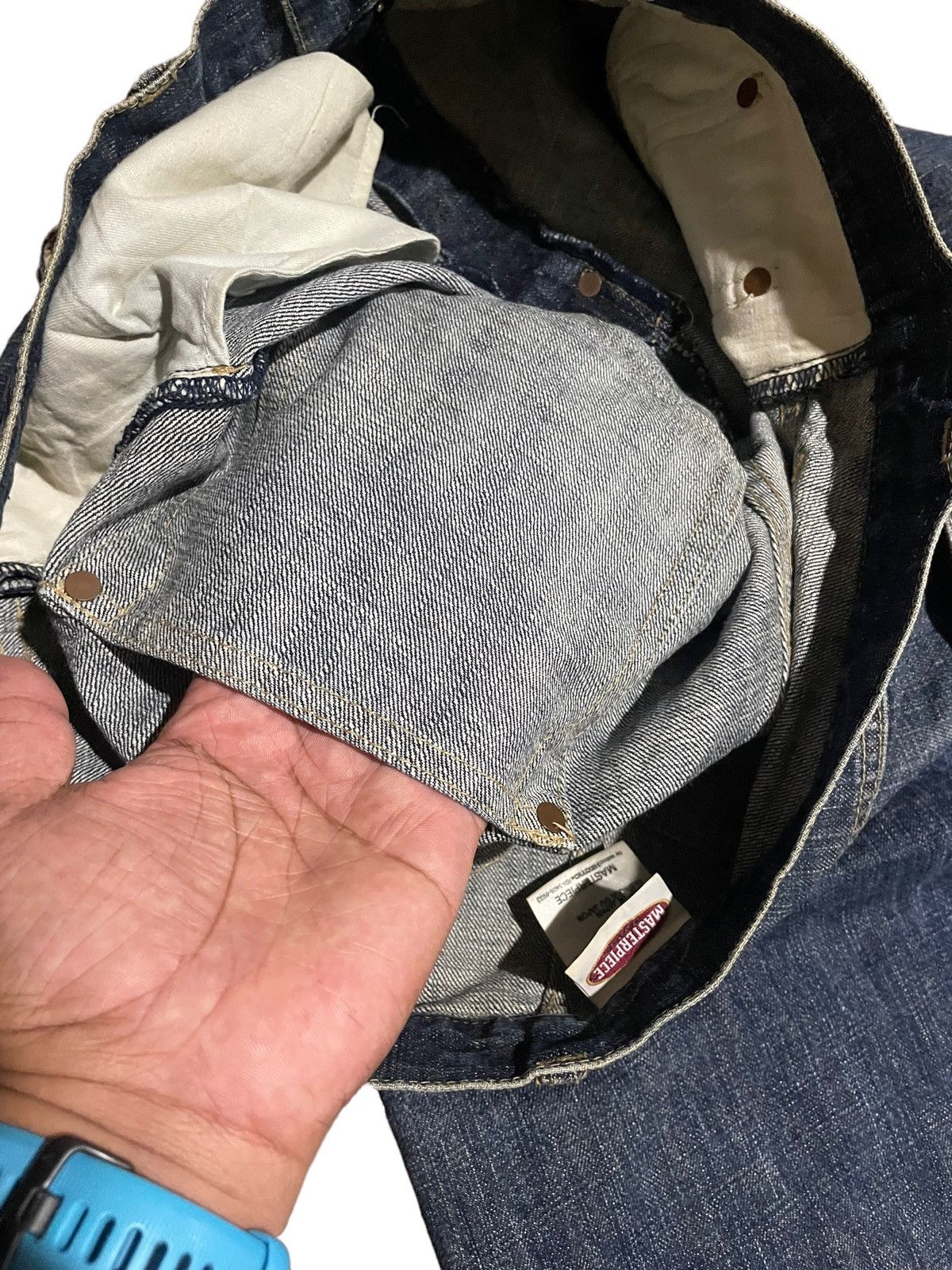Japanese Brand × MasterPiece Masterpiece Denim Hectic Men Homme T Grands Distressed Jeans Size US 38 / EU 54 - 11 Thumbnail