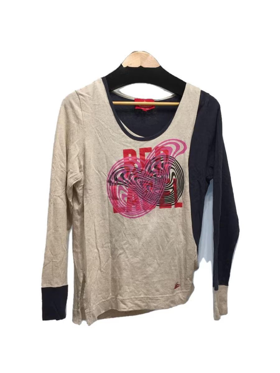 image of Vivienne Westwood Reconstructed Asymmetrical Long Sleeve Tee in Beige, Women's (Size XS)