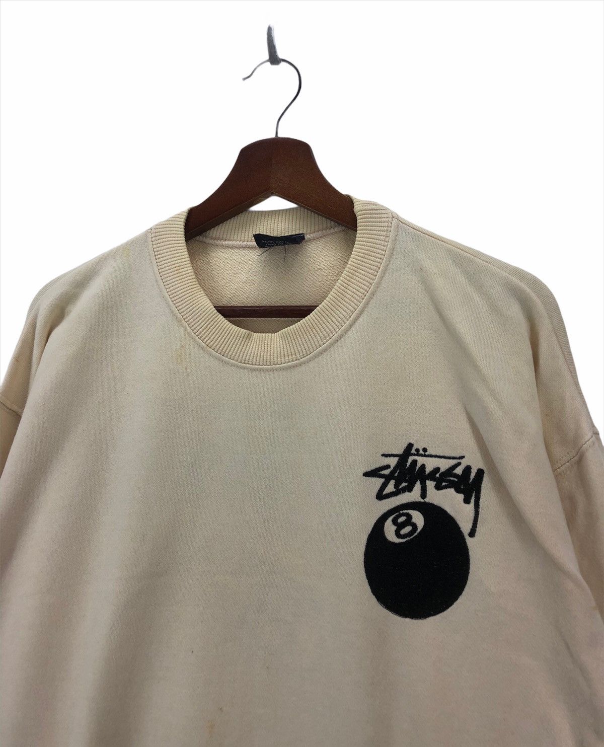 Stussy × Vintage Vintage 90s Stussy 8 Ball Crewneck Size US L / EU 52-54 / 3 - 3 Thumbnail