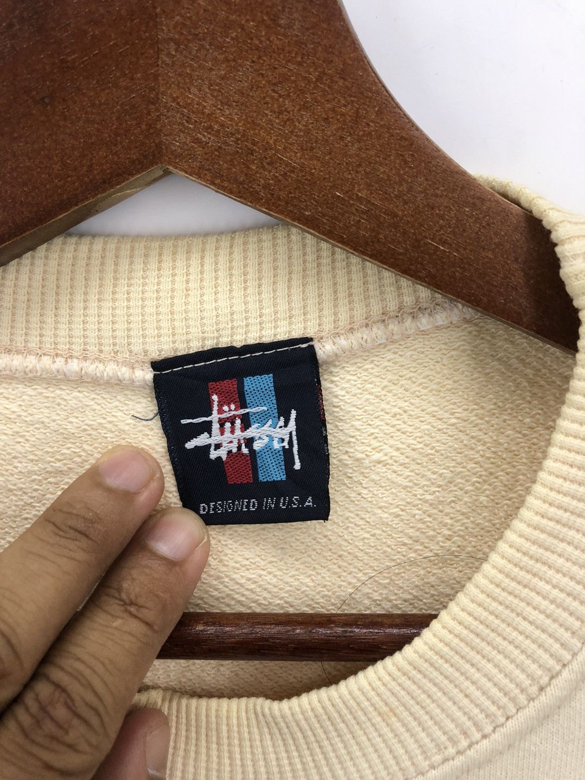 Stussy × Vintage Vintage 90s Stussy 8 Ball Crewneck Size US L / EU 52-54 / 3 - 5 Thumbnail