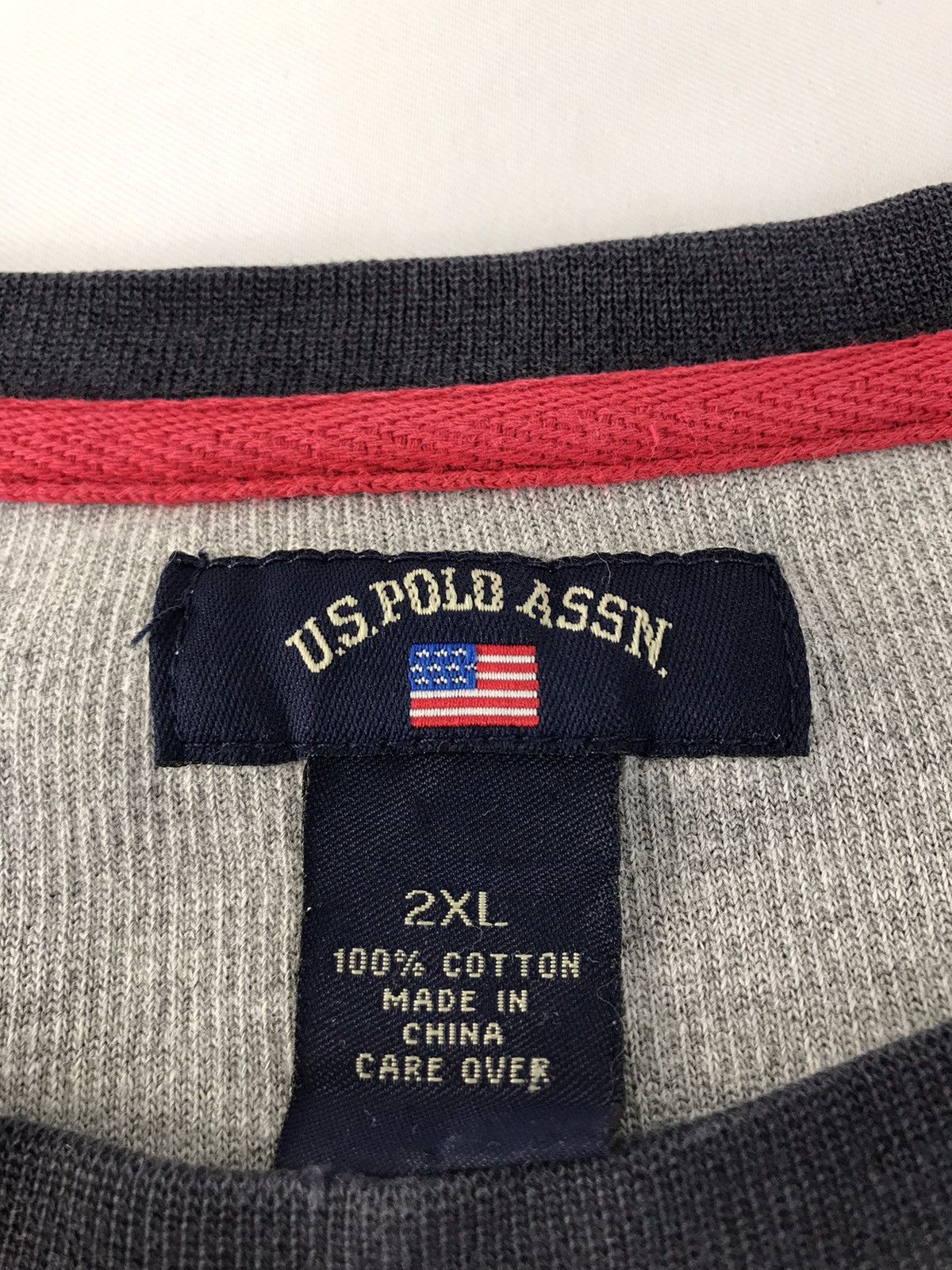 U.S. Polo Assn. × Vintage U.S Polo Assn Raglan Striped Sweatshirt Spell Out R046j Size US XXL / EU 58 / 5 - 3 Thumbnail