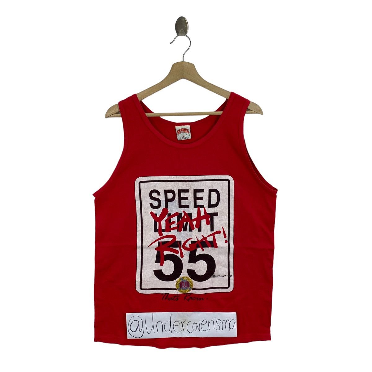 image of Vintage Michigan International Speedway Sleeveless Tank Top in Red, Men's (Size Medium)