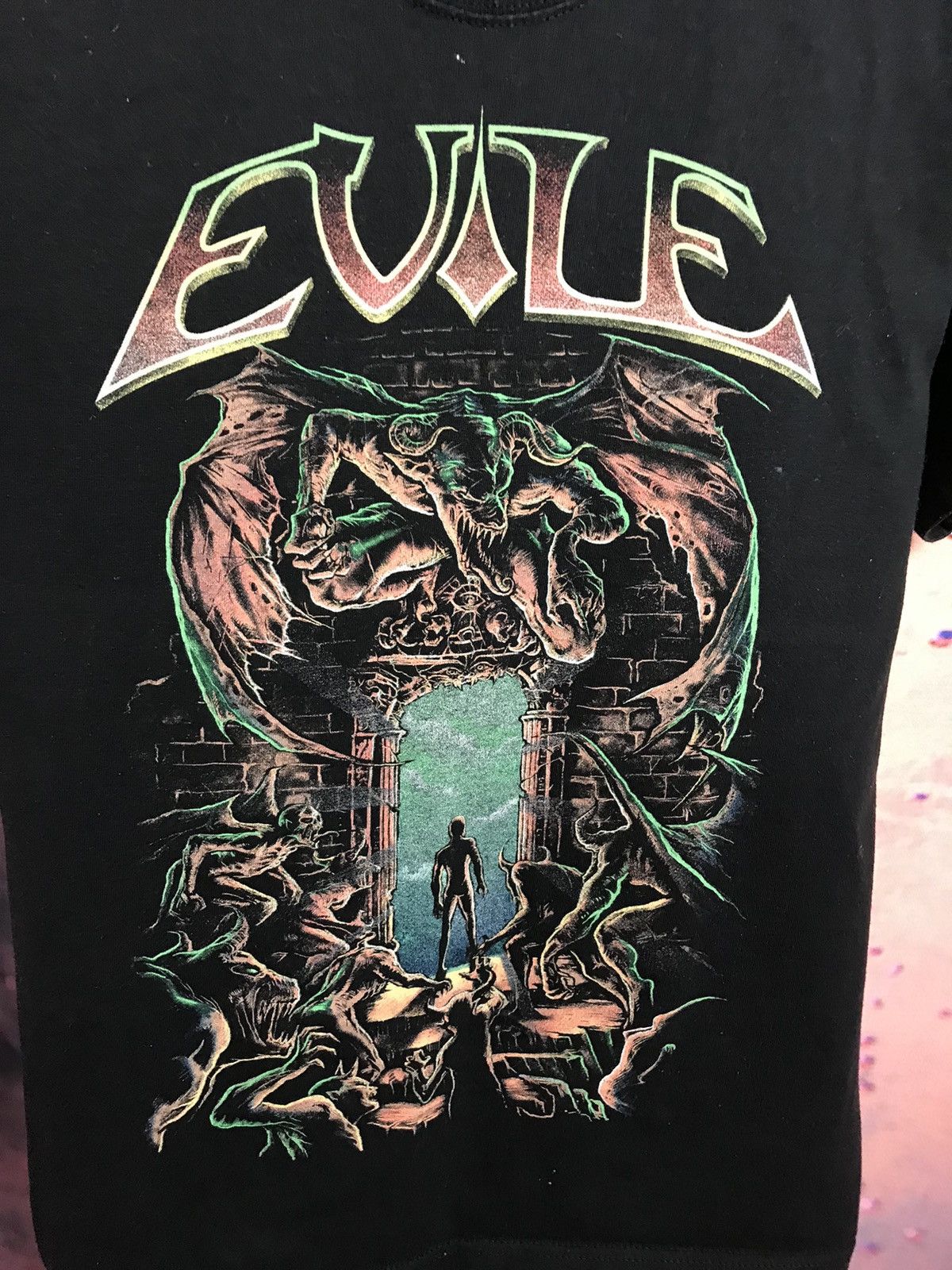 Band Tees × Vintage Vintage Evile band rock tee Size US L / EU 52-54 / 3 - 3 Thumbnail