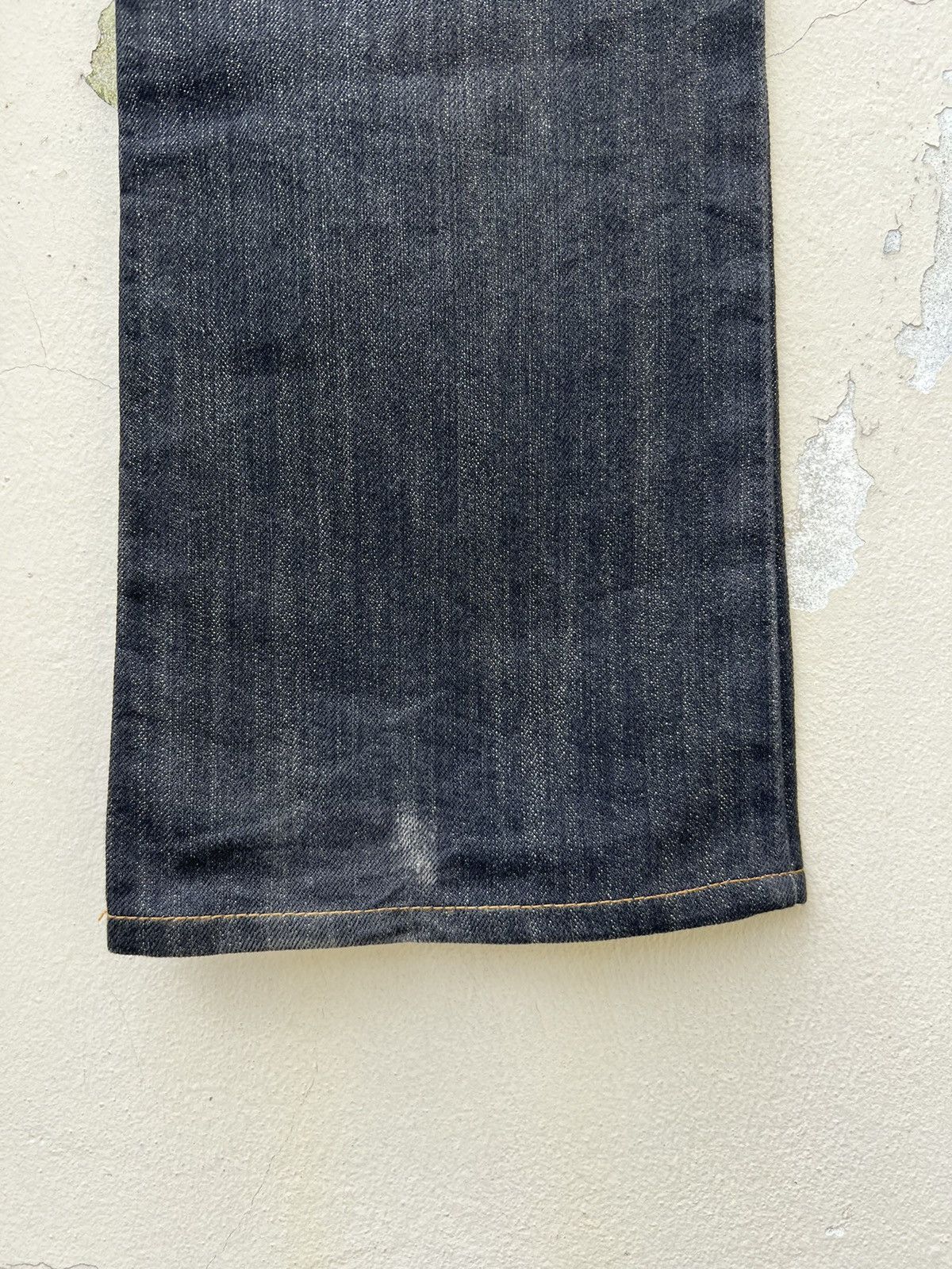 Roen Roen Japan Rips Shining Denim Cross Bones Skull Flare Jeans Size US 31 - 21 Thumbnail