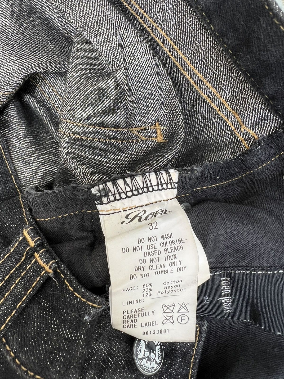 Roen Roen Japan Rips Shining Denim Cross Bones Skull Flare Jeans Size US 31 - 24 Thumbnail