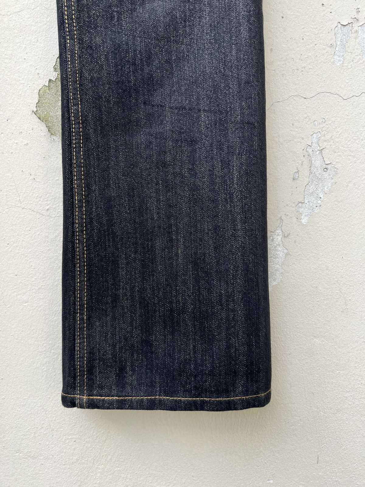Roen Roen Japan Rips Shining Denim Cross Bones Skull Flare Jeans Size US 31 - 15 Thumbnail