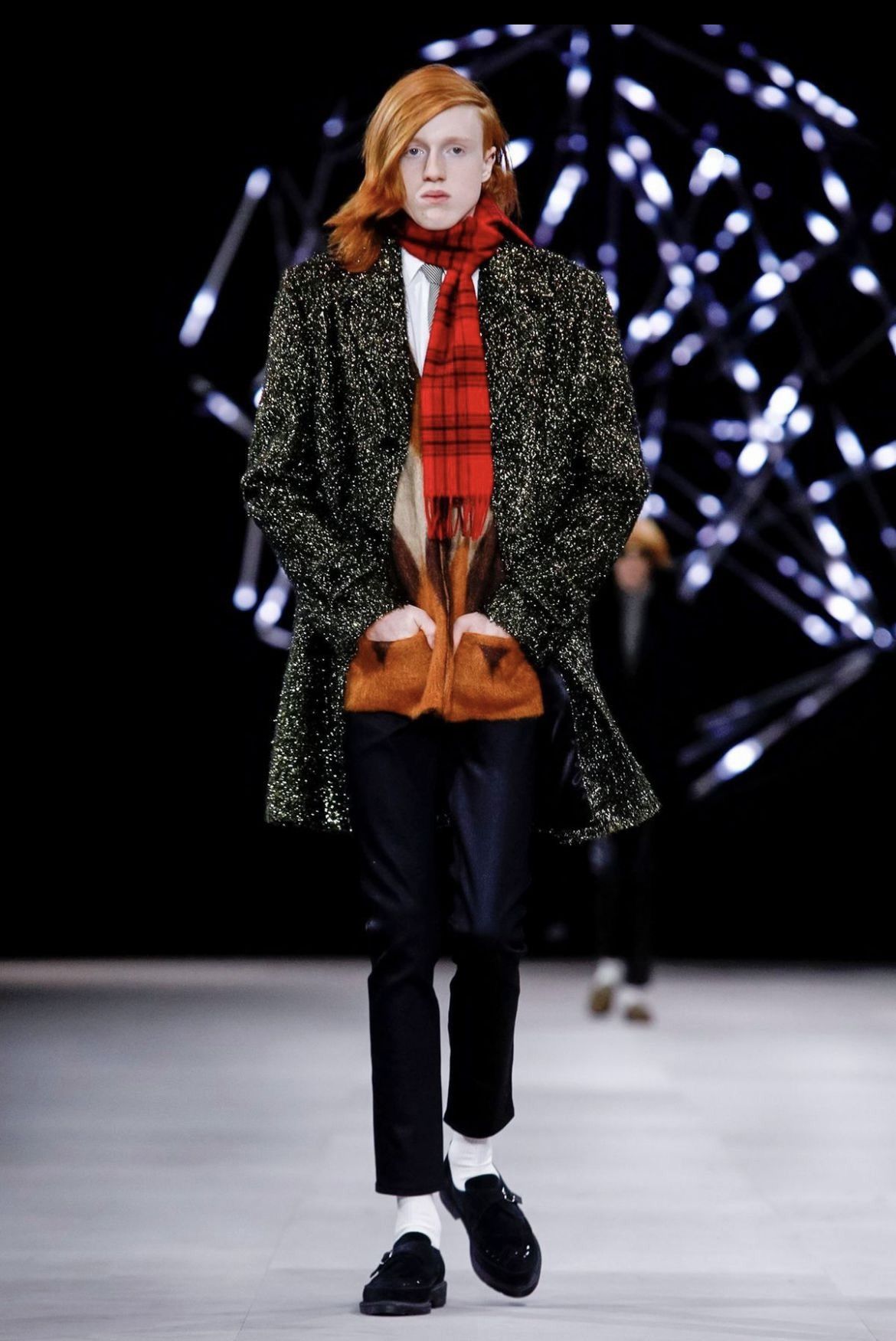Celine × Hedi Slimane ❌LAST DROP❌FW19 RARE LUREX MAC COAT SAMPLE Size US M / EU 48-50 / 2 - 3 Thumbnail