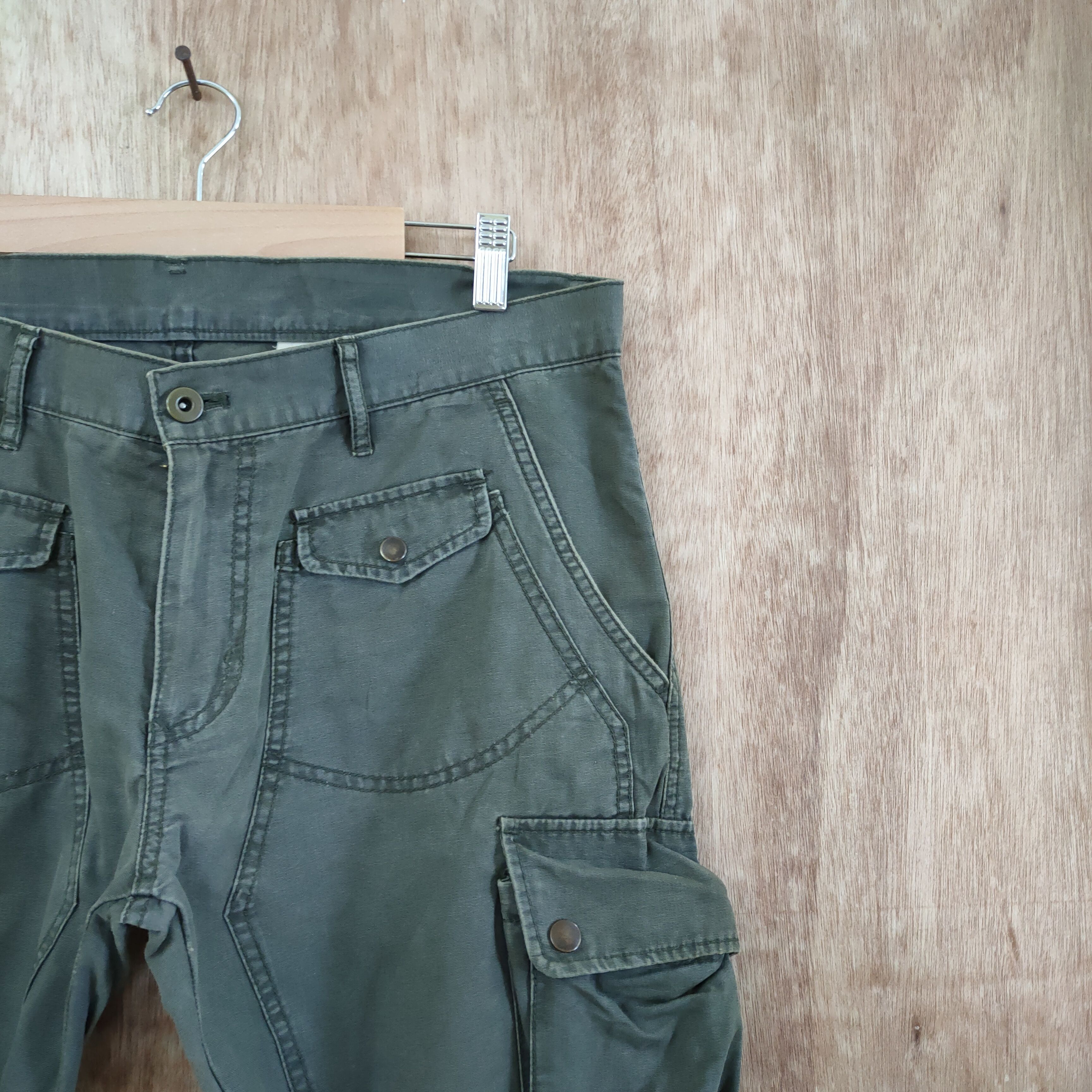 Japanese Brand VINTAGE JAPANESE BRAND DOUBLE KNEE BONDAGE CARGO PANTS 2055 Size US 34 / EU 50 - 10 Thumbnail