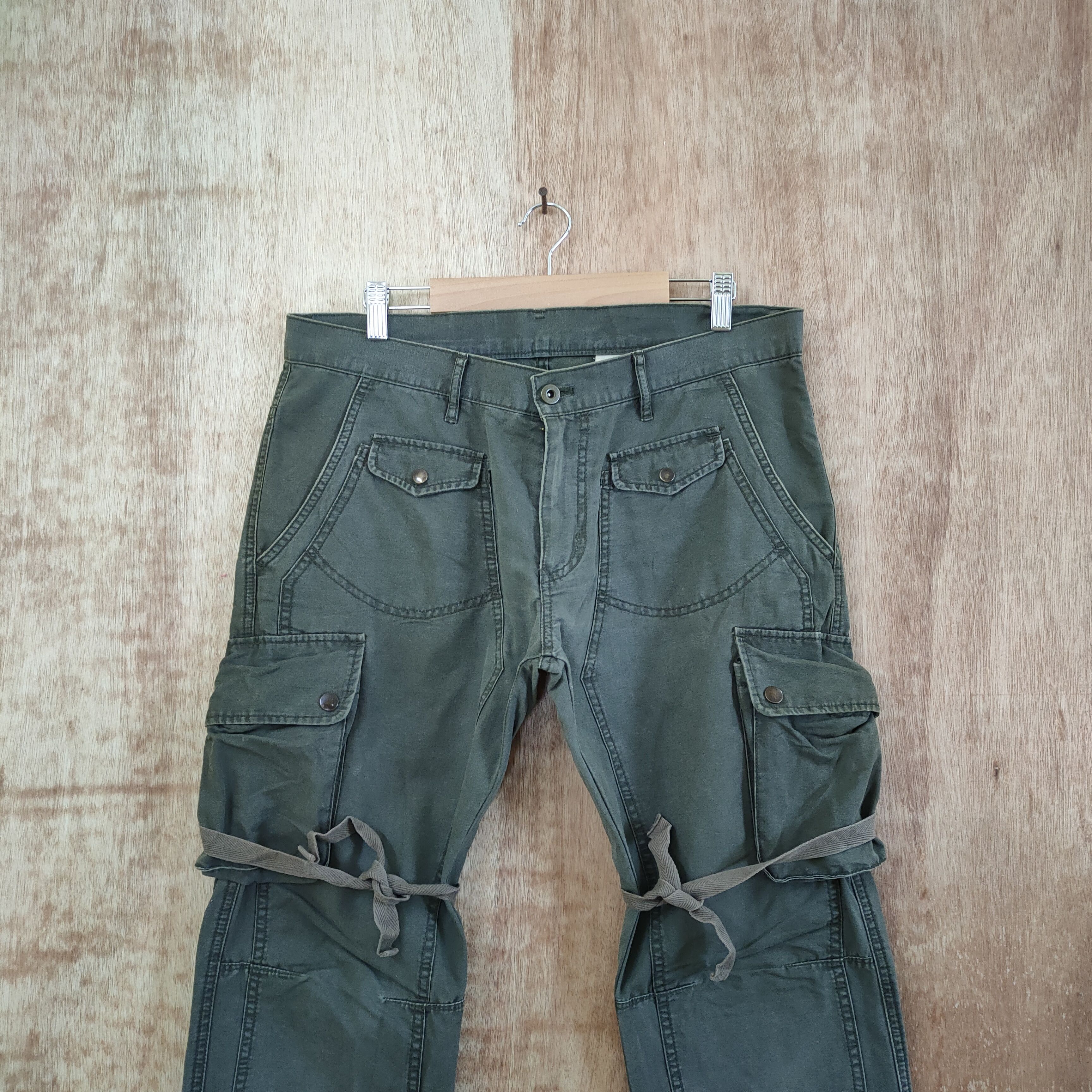 Japanese Brand VINTAGE JAPANESE BRAND DOUBLE KNEE BONDAGE CARGO PANTS 2055 Size US 34 / EU 50 - 3 Thumbnail