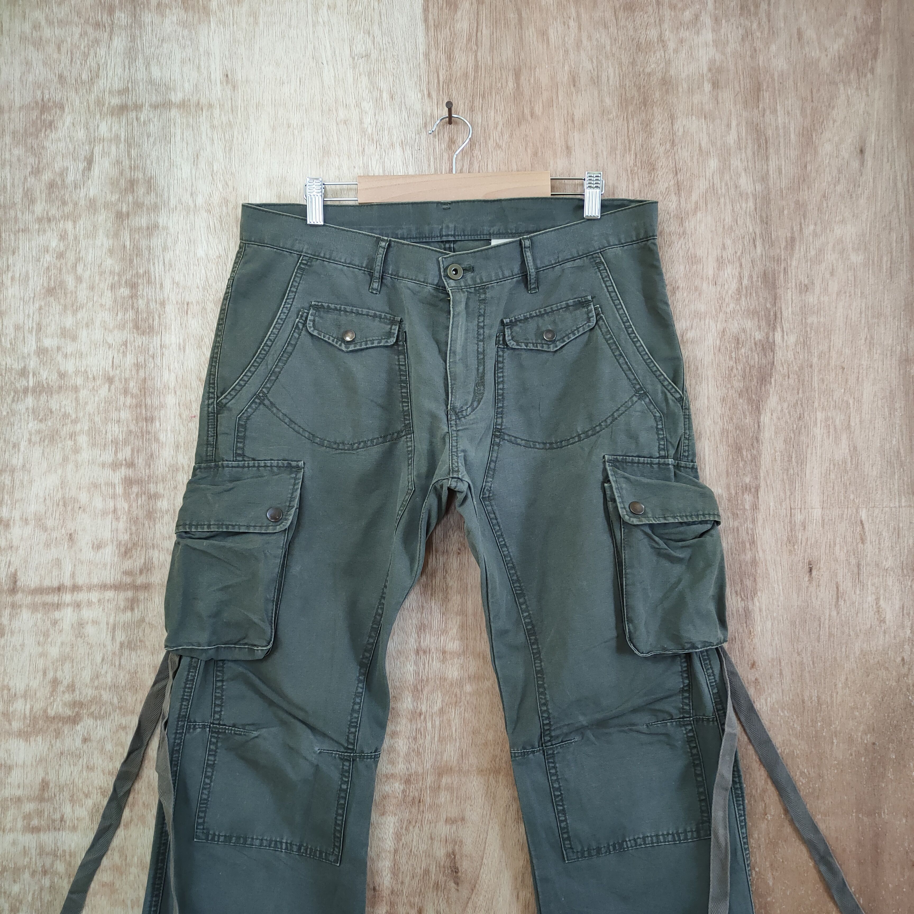 Japanese Brand VINTAGE JAPANESE BRAND DOUBLE KNEE BONDAGE CARGO PANTS 2055 Size US 34 / EU 50 - 11 Thumbnail