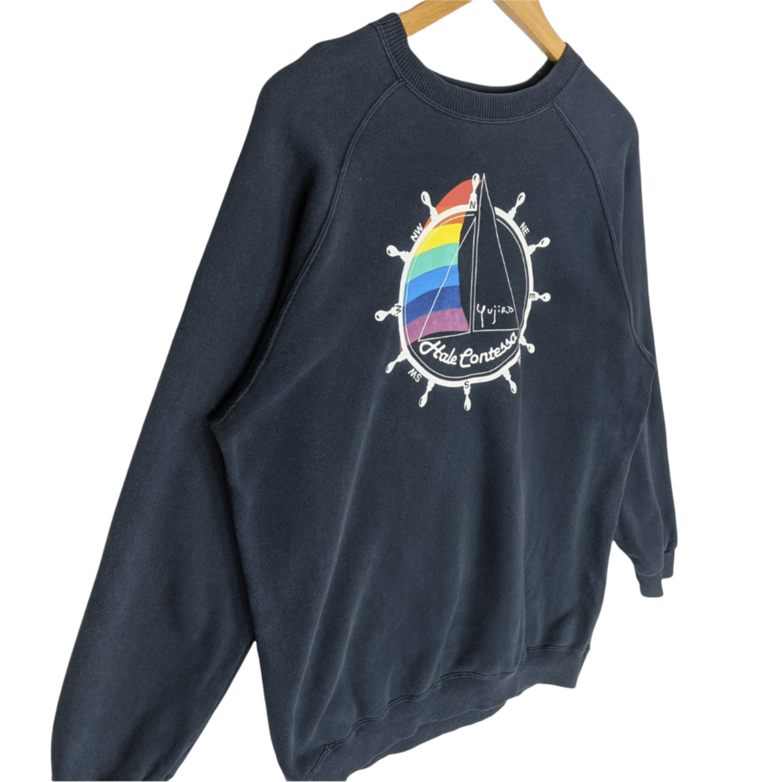 Vintage YUJIRO Hale Contessa Yatcht Rainbow LGBT Sweatshirt