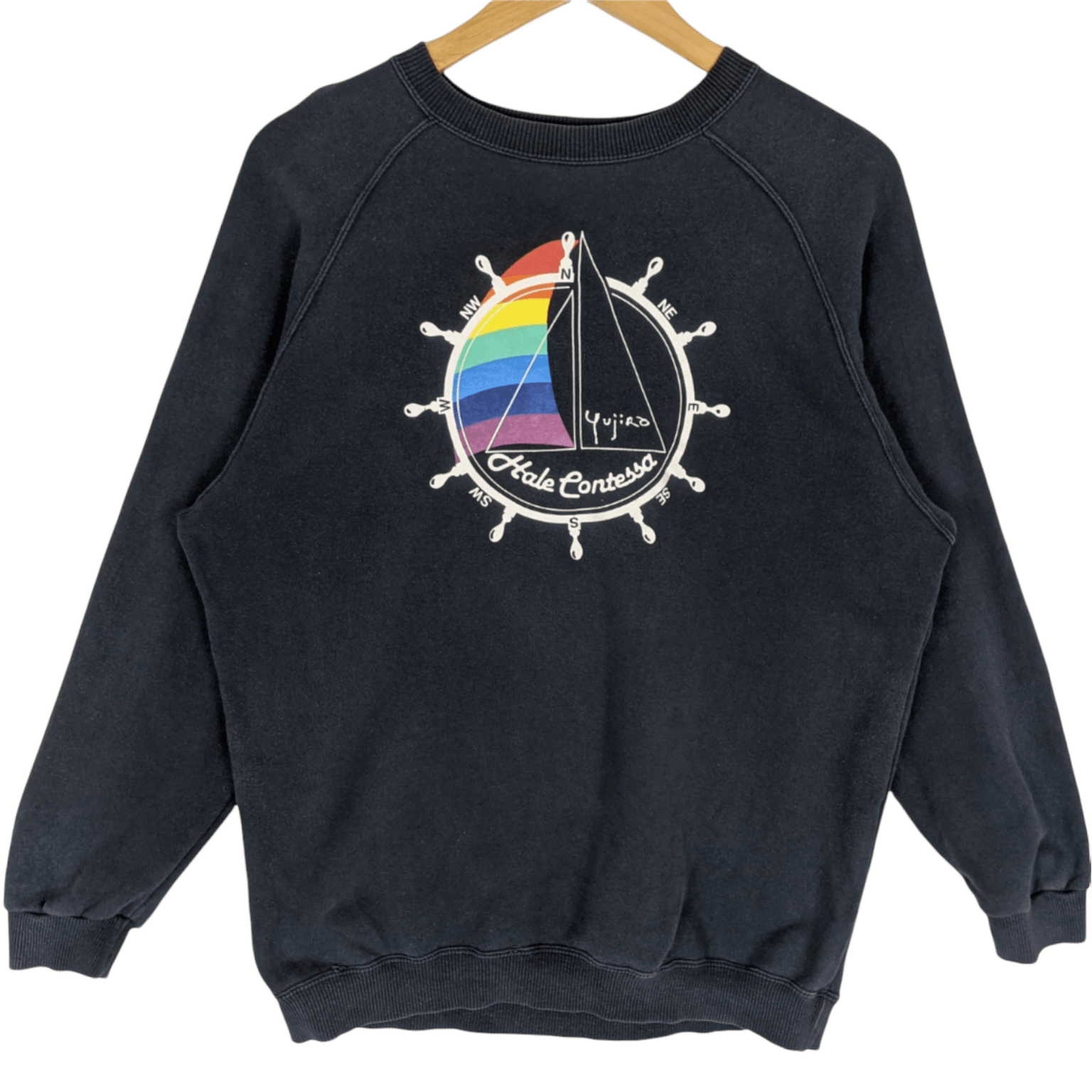 Vintage YUJIRO Hale Contessa Yatcht Rainbow LGBT Sweatshirt