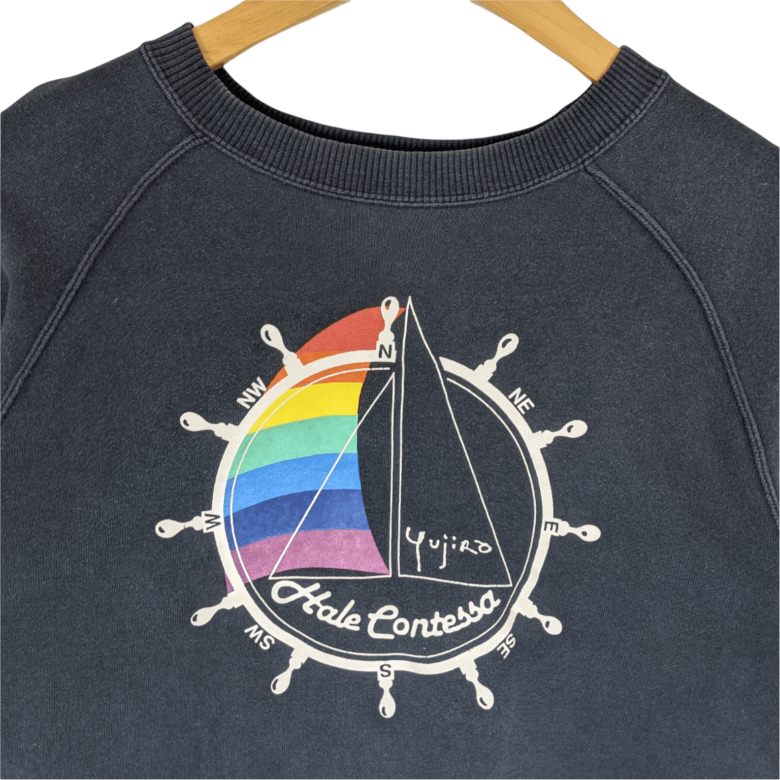 Vintage YUJIRO Hale Contessa Yatcht Rainbow LGBT Sweatshirt