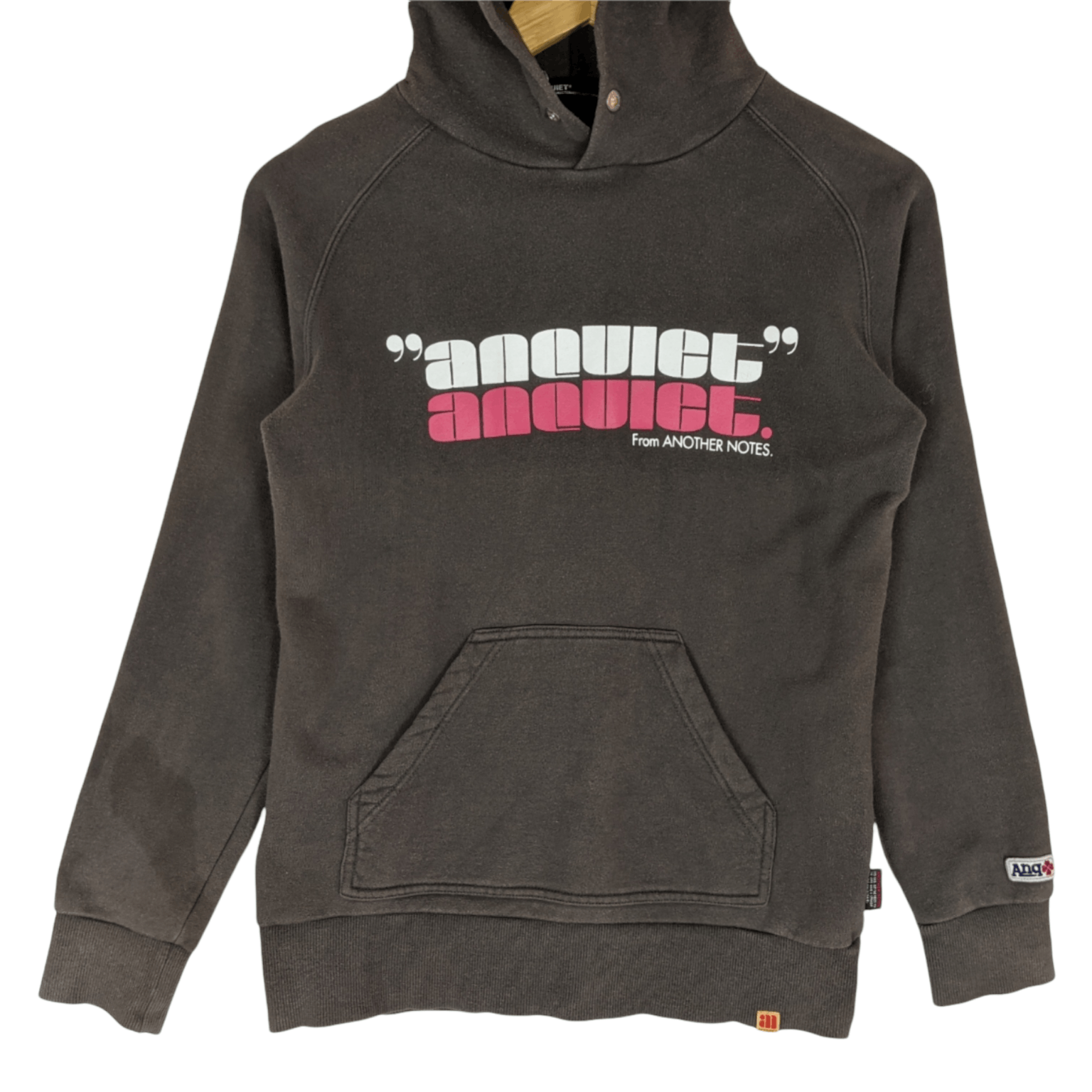 Japanese Brand Japan ANQUIET Spell Out Hoodie Jumper Sweatshirt Size US XXS / EU 40 - 2 Thumbnail