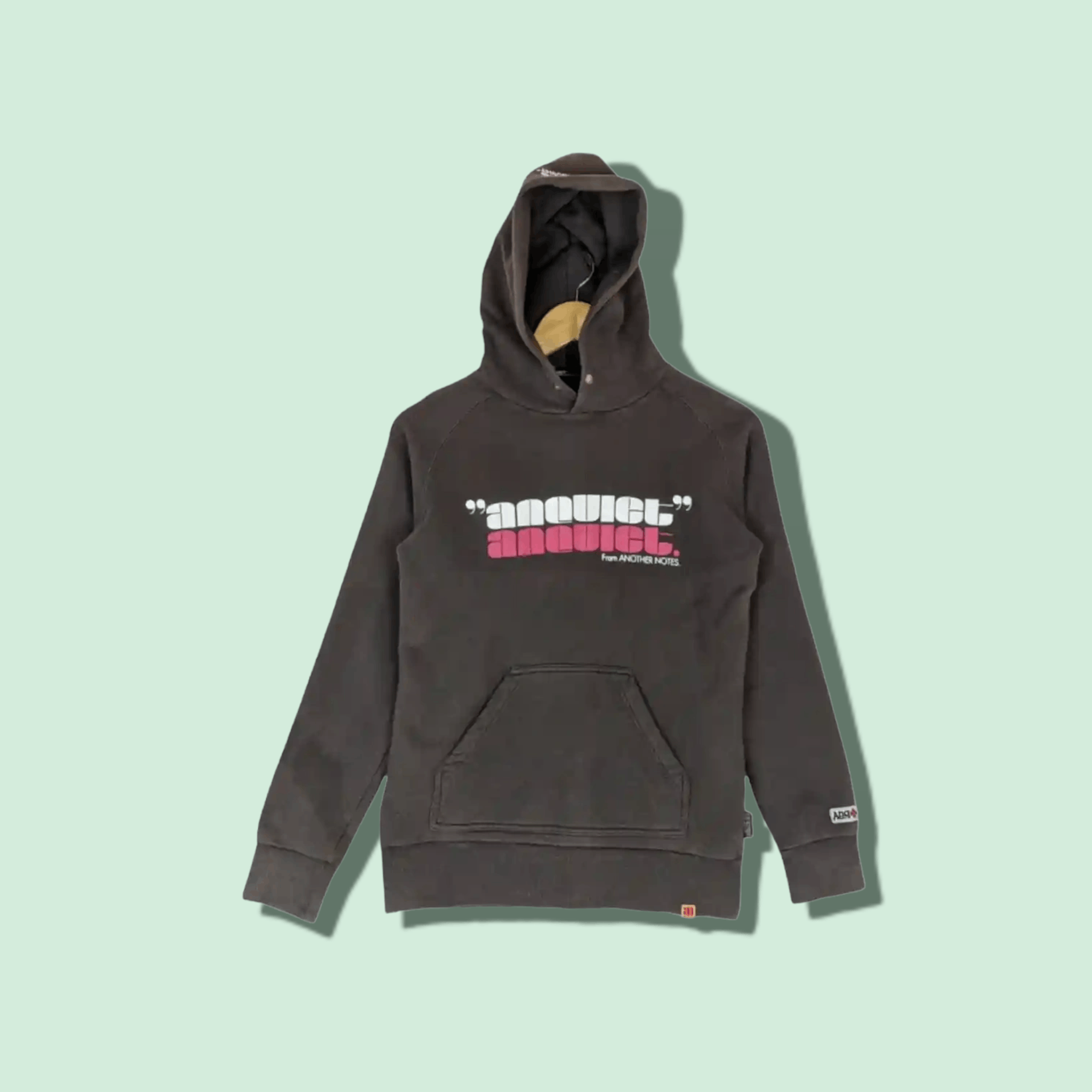 Japanese Brand Japan ANQUIET Spell Out Hoodie Jumper Sweatshirt Size US XXS / EU 40 - 1 Thumbnail