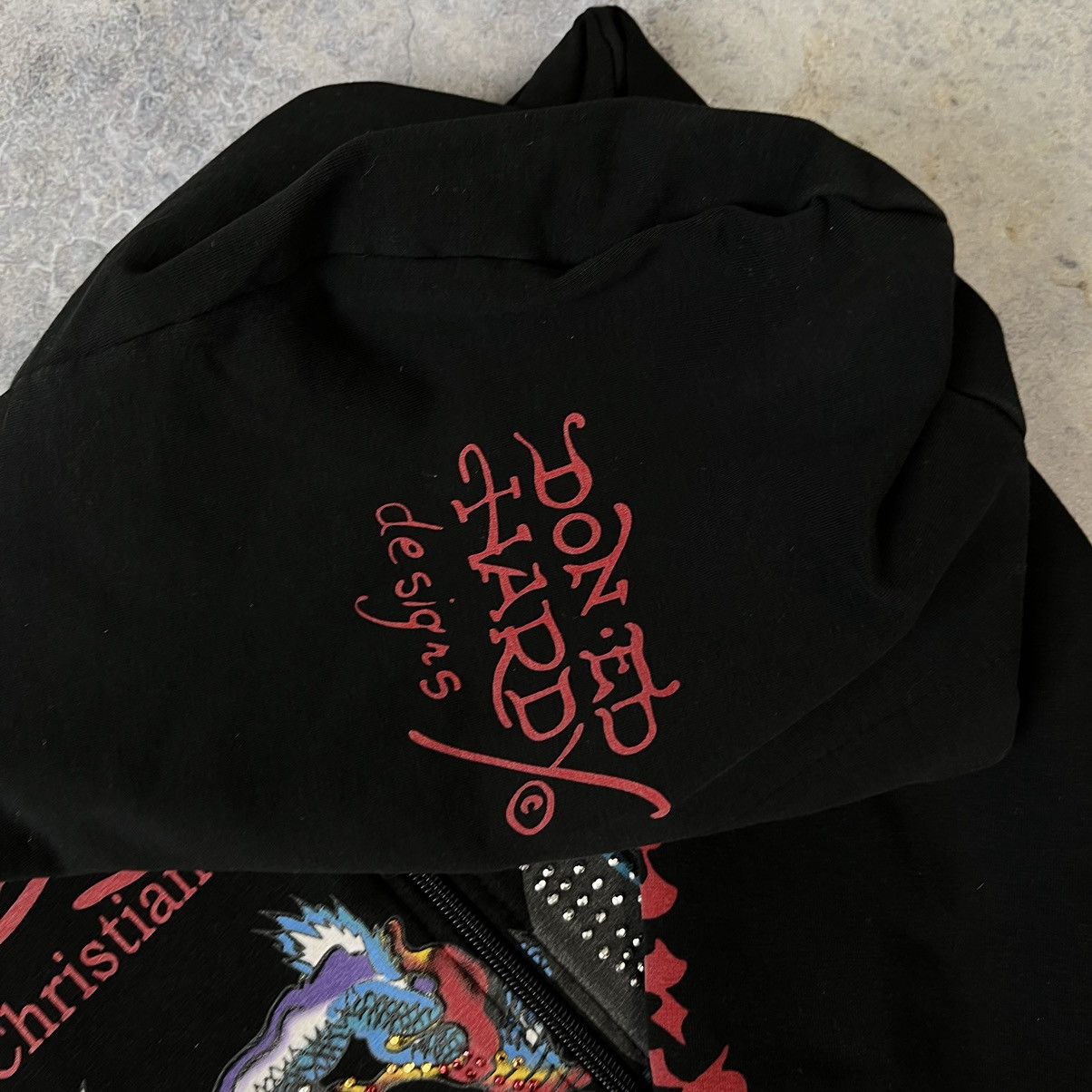 Christian Audigier × Ed Hardy VINTAGE Y2K ED HARDY BY CHRISTIAN AUDIGIER LOVE ZIP HOODIE Size S / US 4 / IT 40 - 7 Thumbnail