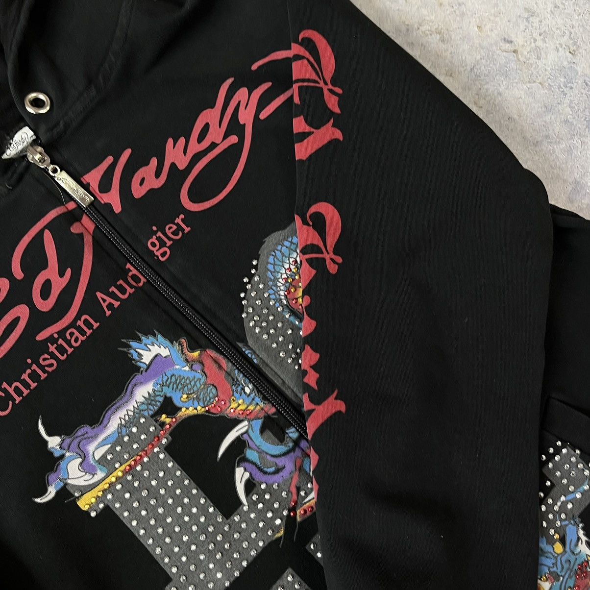 Christian Audigier × Ed Hardy VINTAGE Y2K ED HARDY BY CHRISTIAN AUDIGIER LOVE ZIP HOODIE Size S / US 4 / IT 40 - 6 Thumbnail