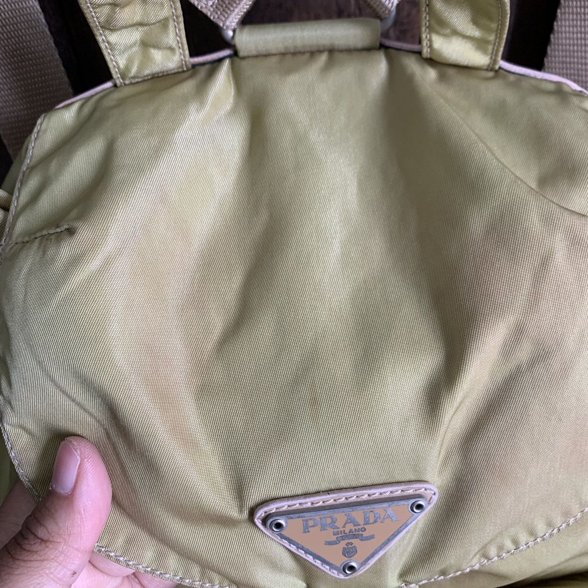 Prada × Vintage Vintage Prada Camel Small Backpack With Authentic Card Size ONE SIZE - 12 Thumbnail
