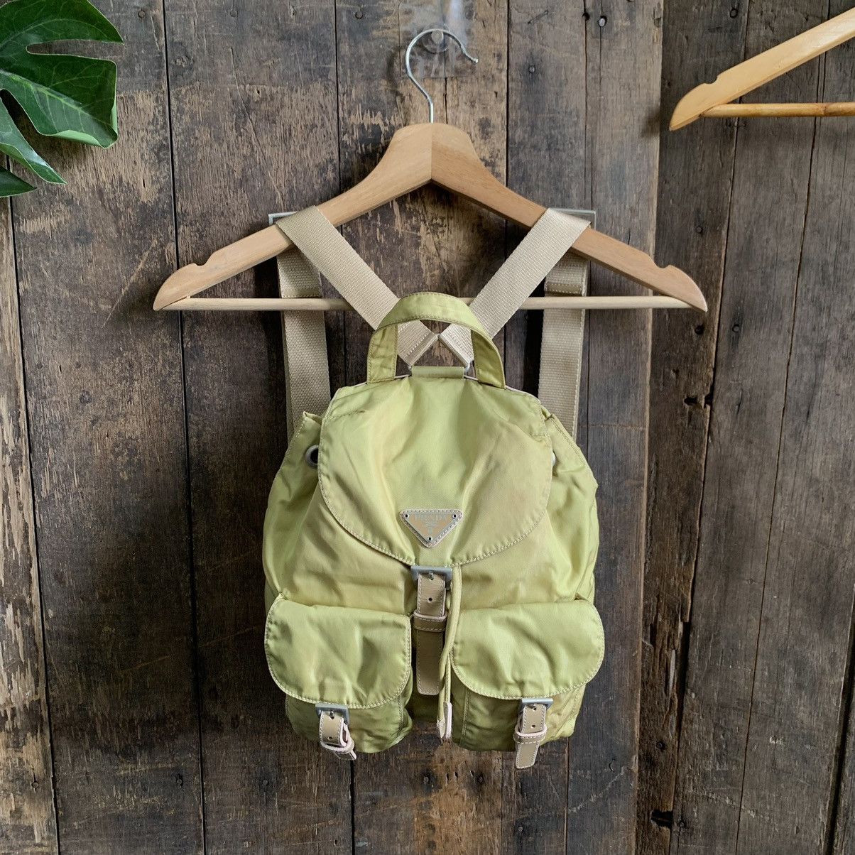 Prada × Vintage Vintage Prada Camel Small Backpack With Authentic Card Size ONE SIZE - 1 Thumbnail